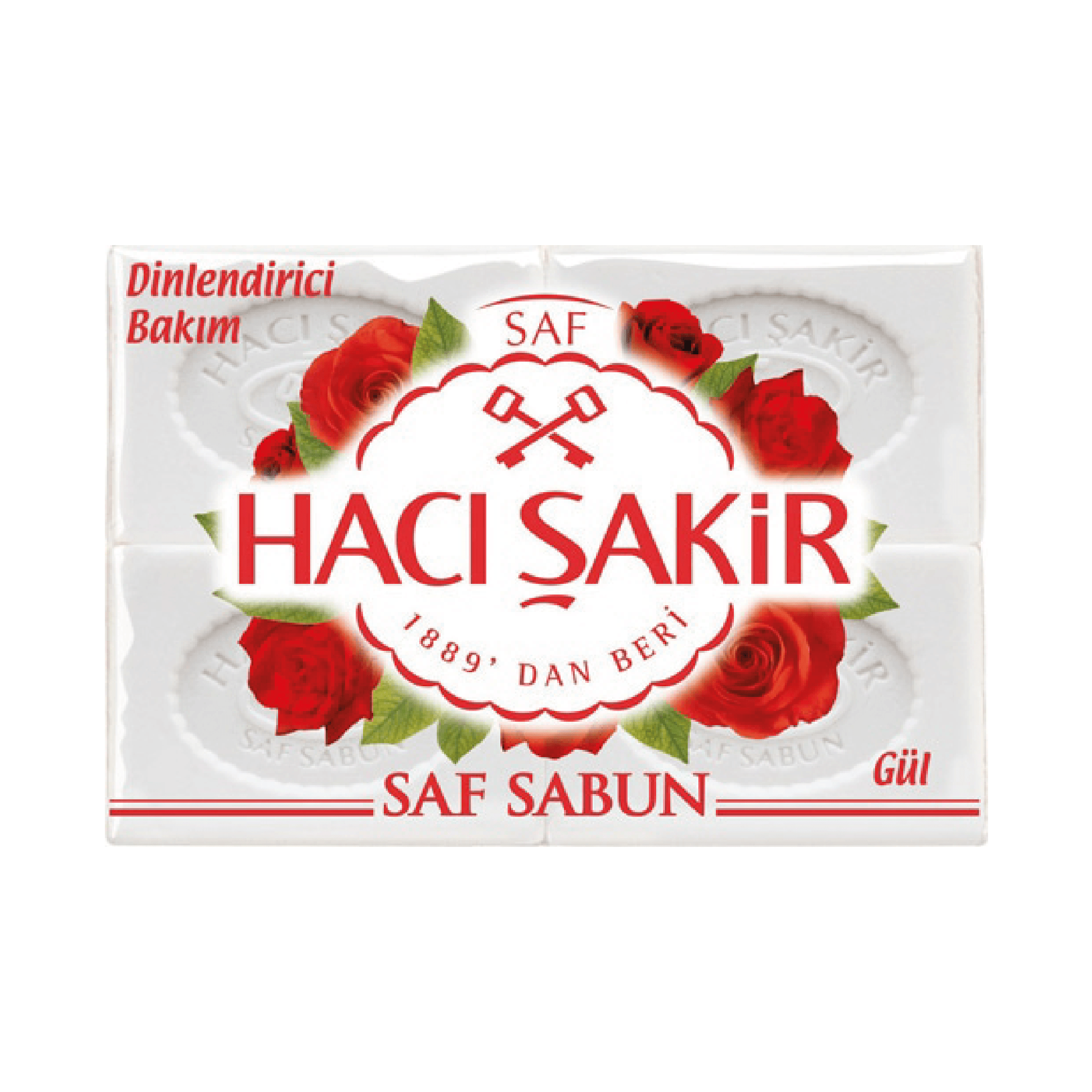 Hacı Şakir Kalıp Sabun Gül 4'Lü 600 gr