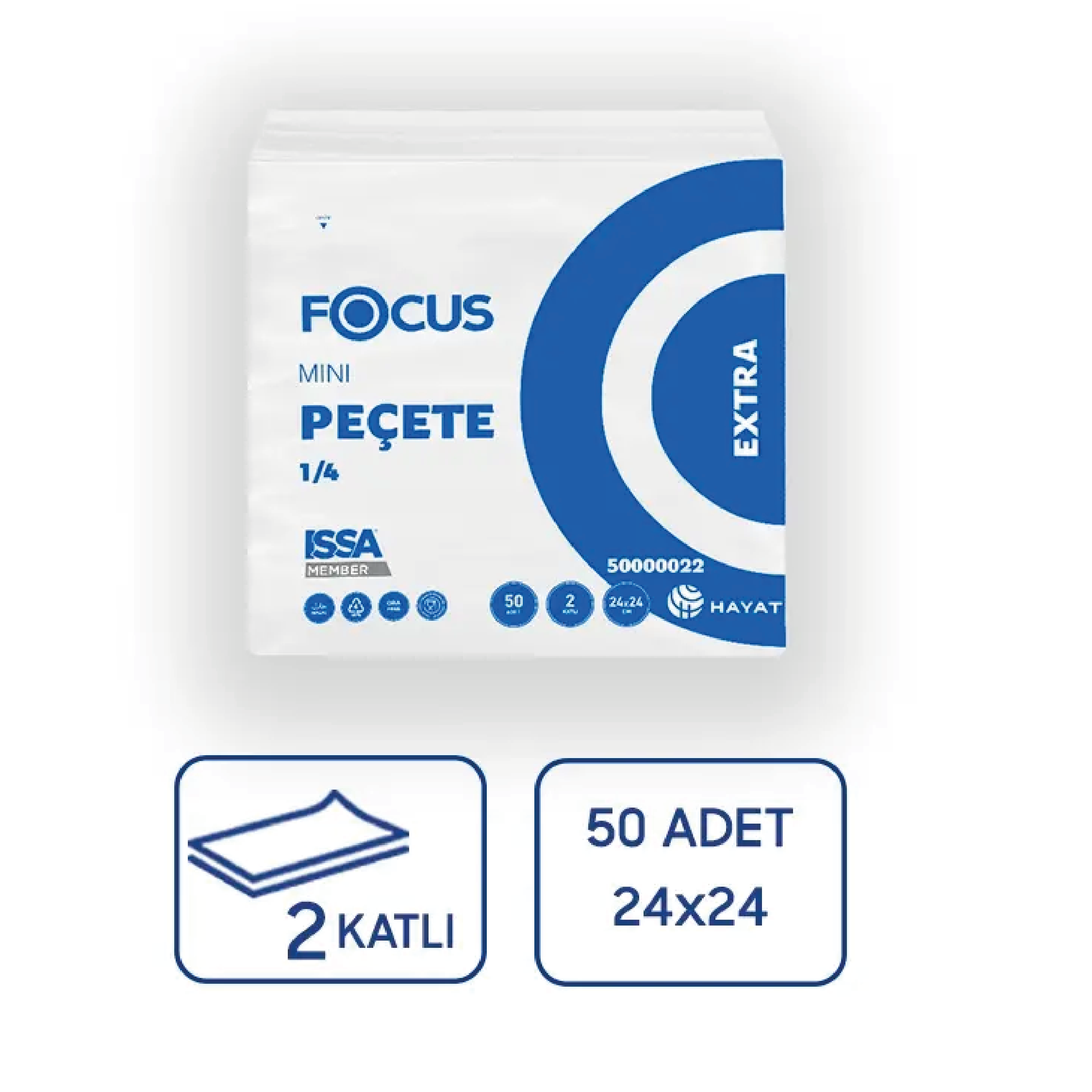 Focus Extra Mini Kağıt Peçete 50'li