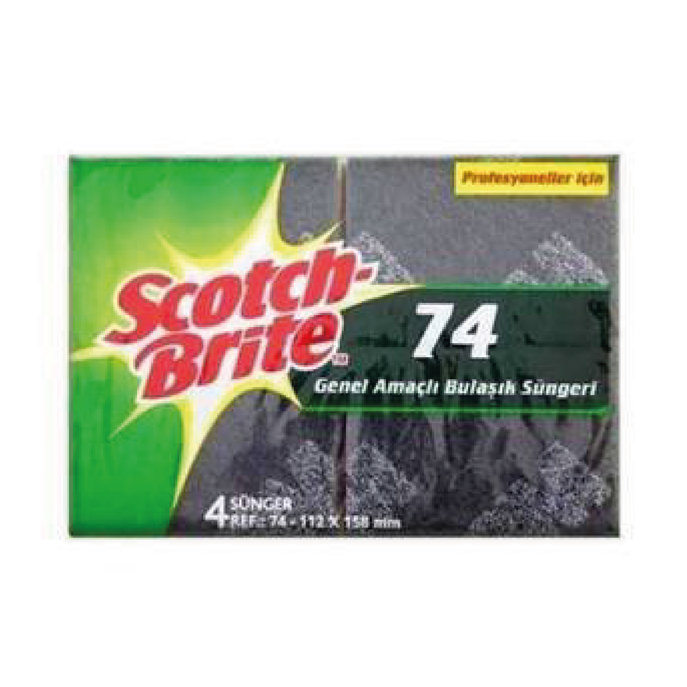 Scotch Brite 74 Yeşil Klasik Bulaşık Süngeri 4'lü