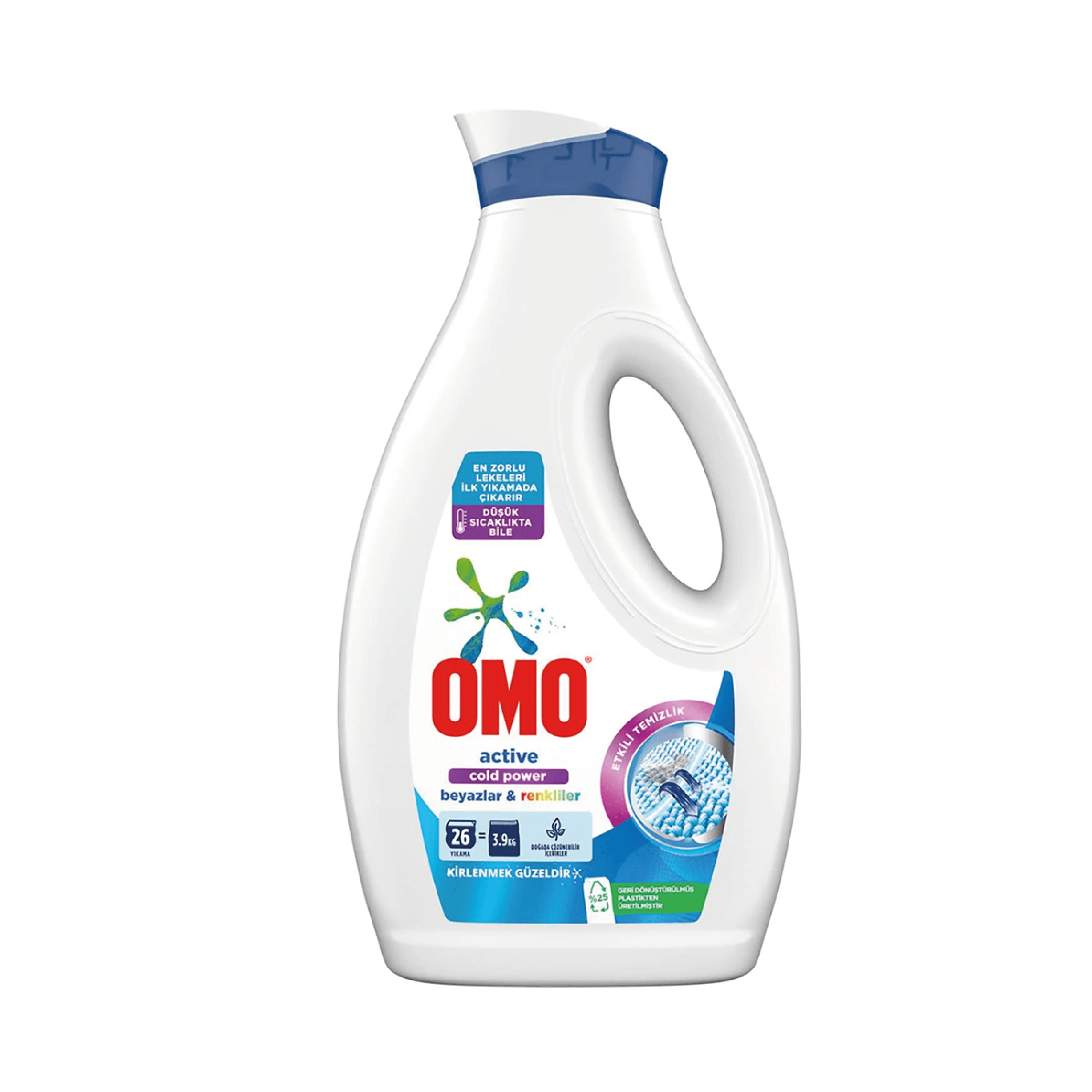 Omo Active Beyazlar ve Renkliler için Sıvı Çamaşır Deterjanı 1690 ml