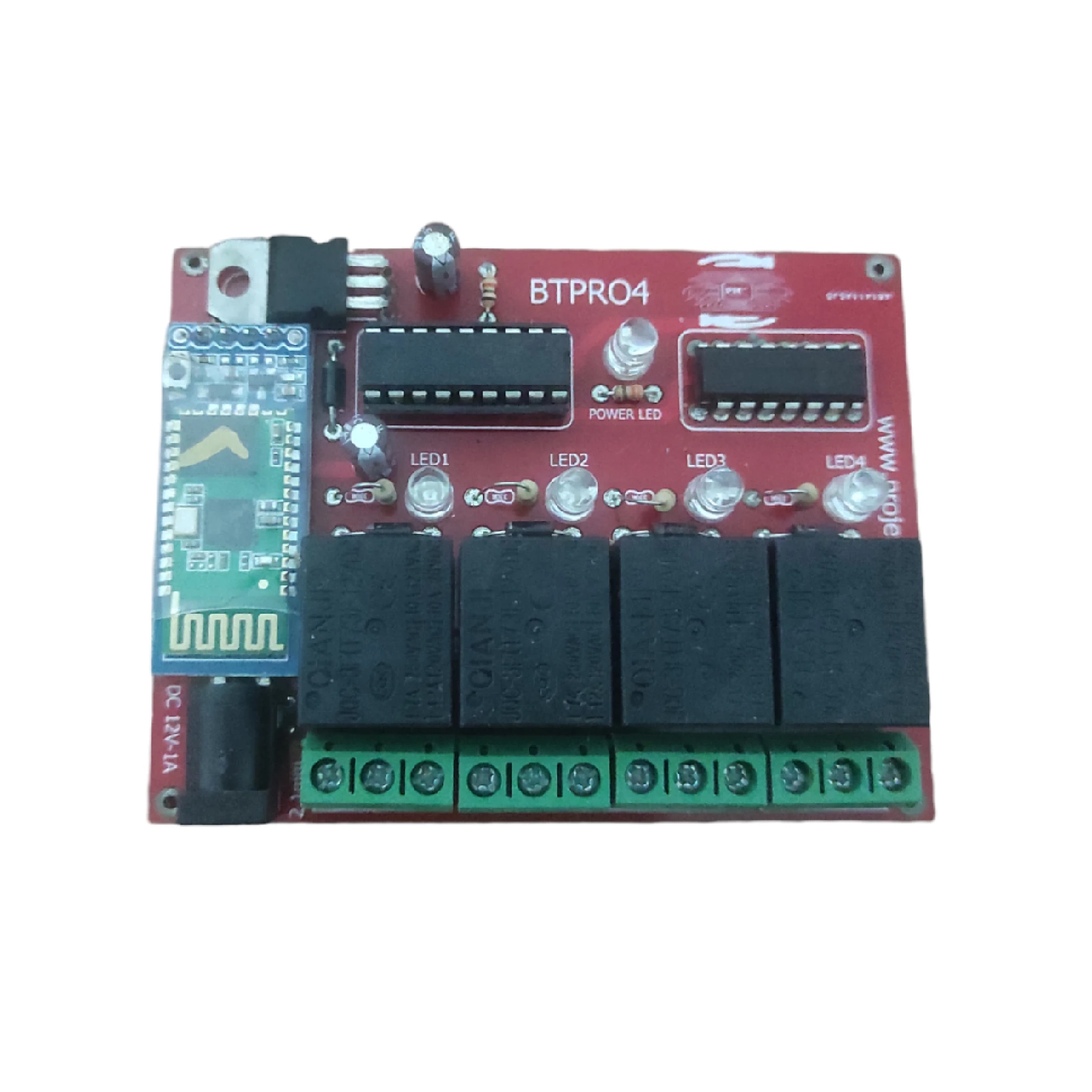 BTPRO4 Bluetooth Röle Kontrol Kartı (Android mobil kontrol)