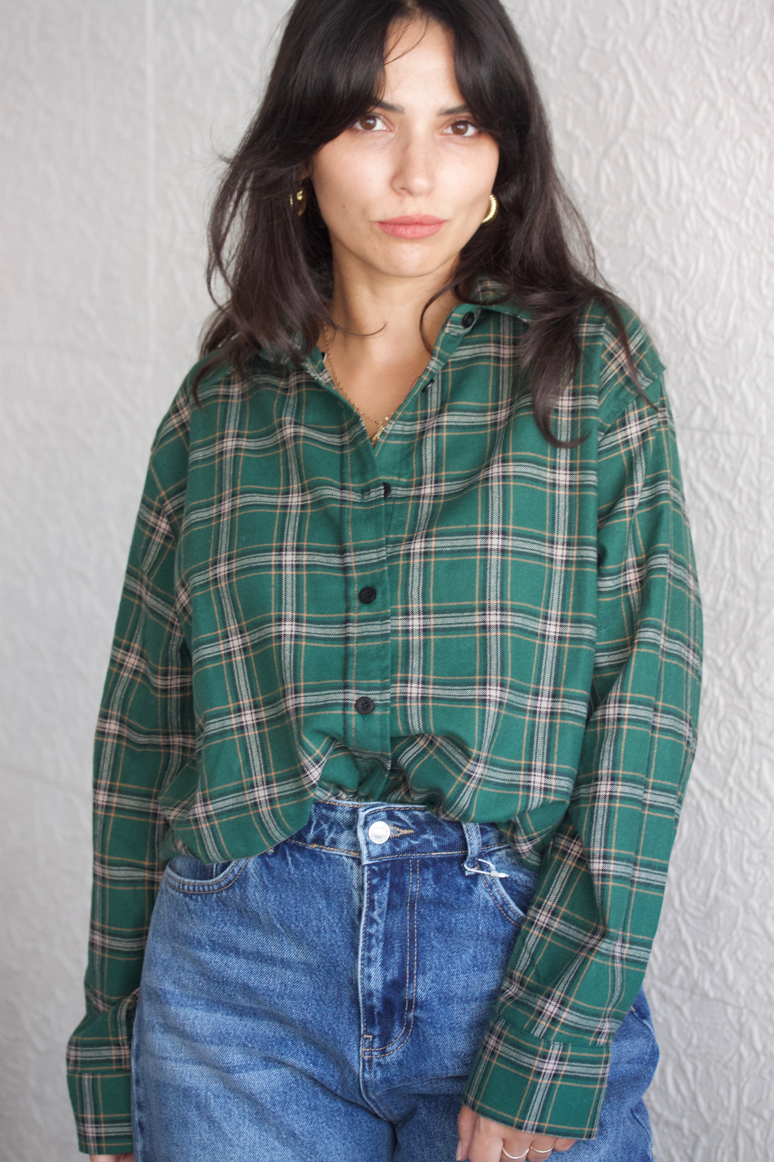 Yeşil Ekose Gömlek 