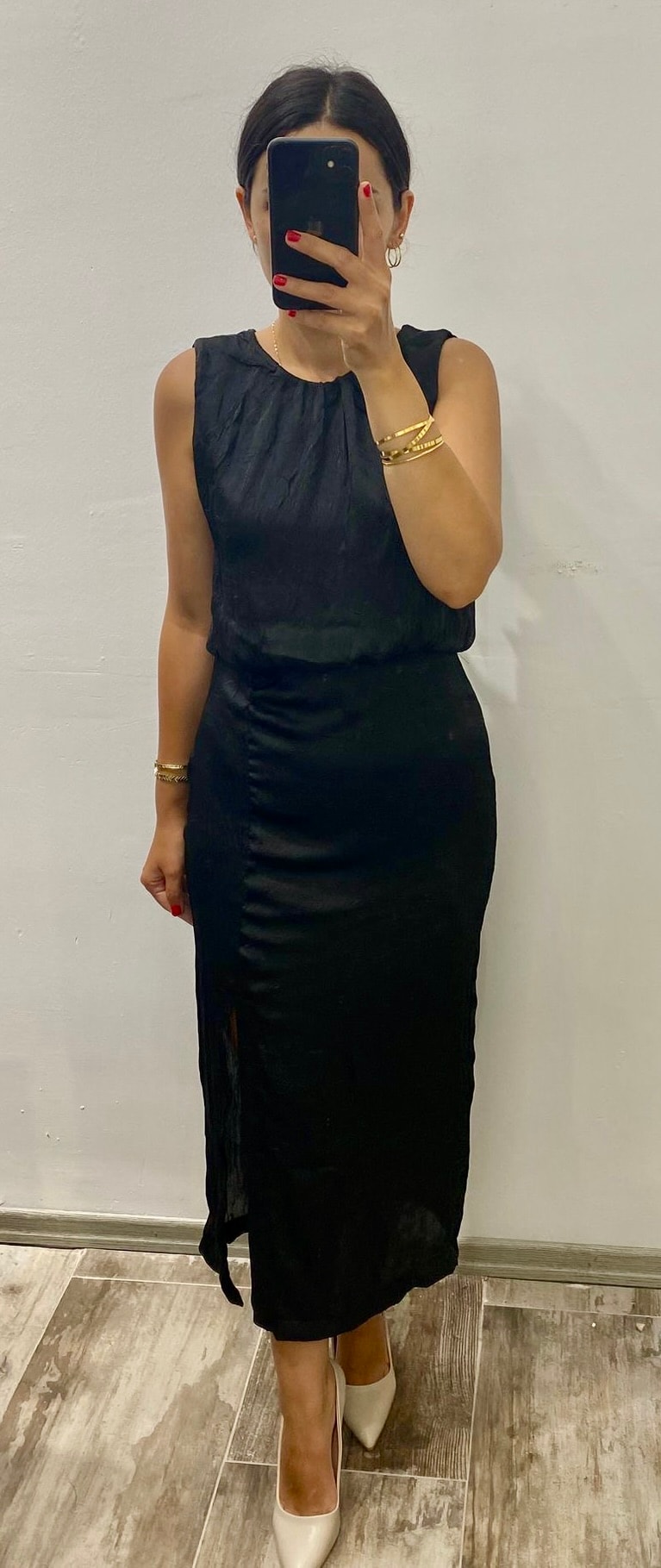 Siyah Yırtmaçlı Zra Elbise 