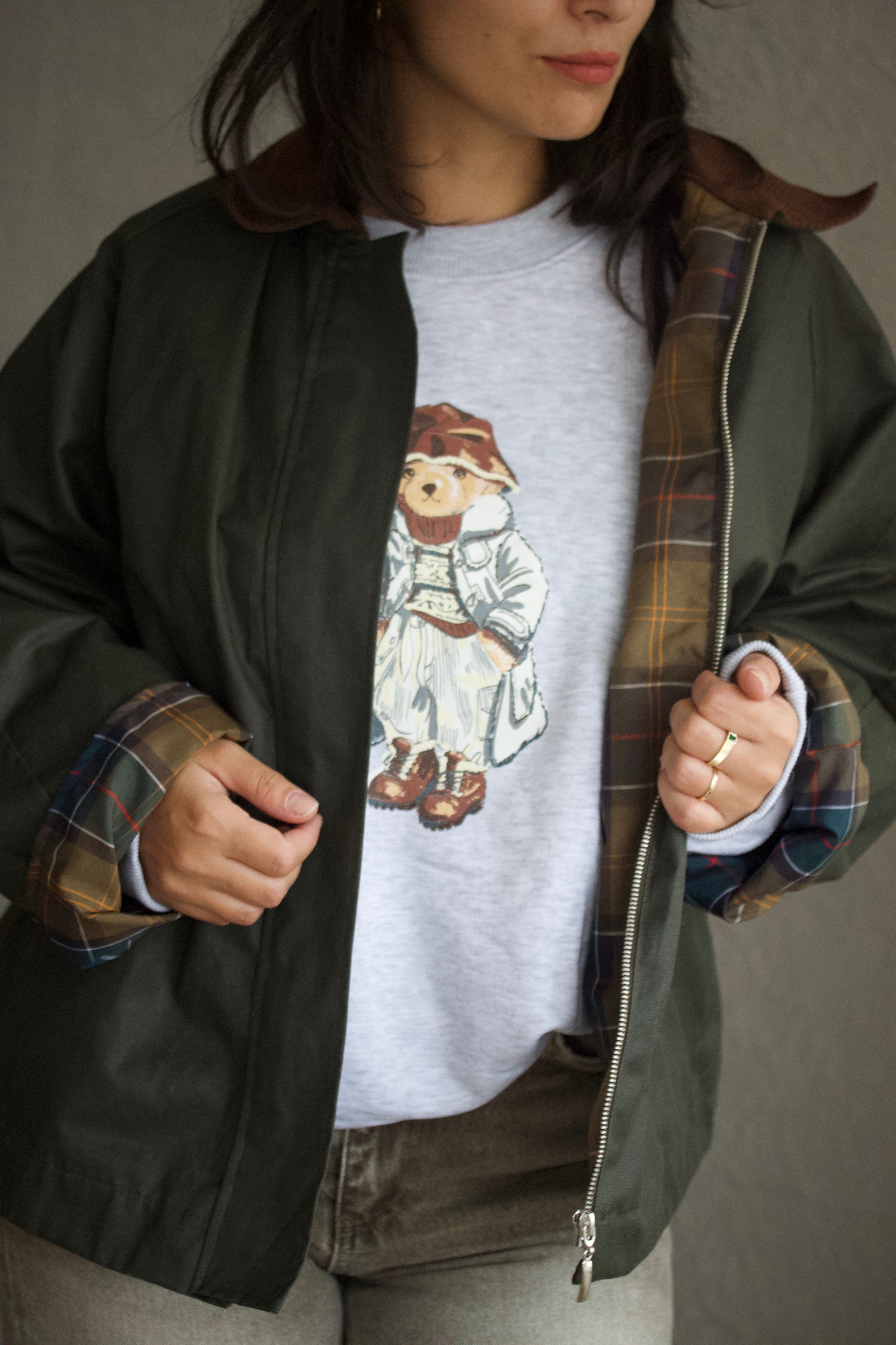 Kahverengi Mumlu Görünümlü Ceket