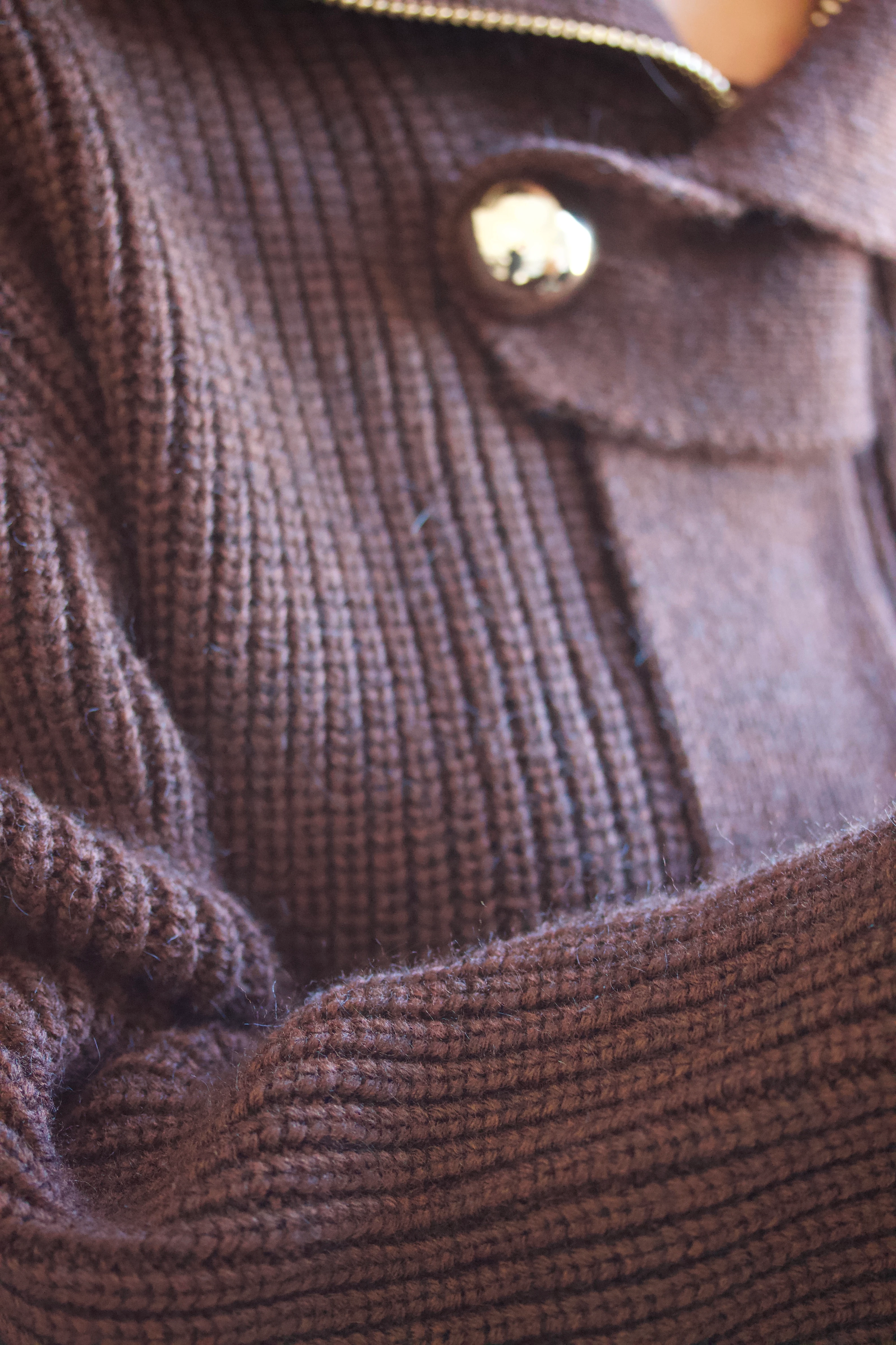 Acı Kahve Triko Hırka 