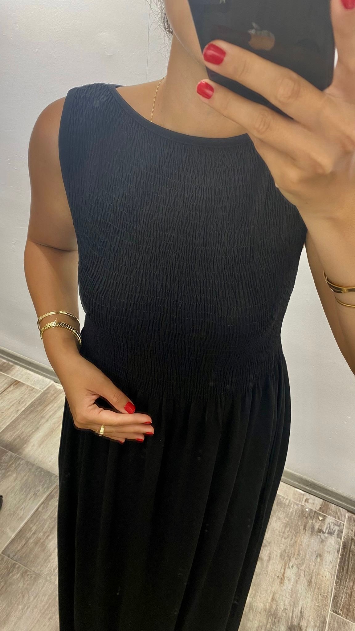 Siyah Gipeli Maxi Boy Elbise