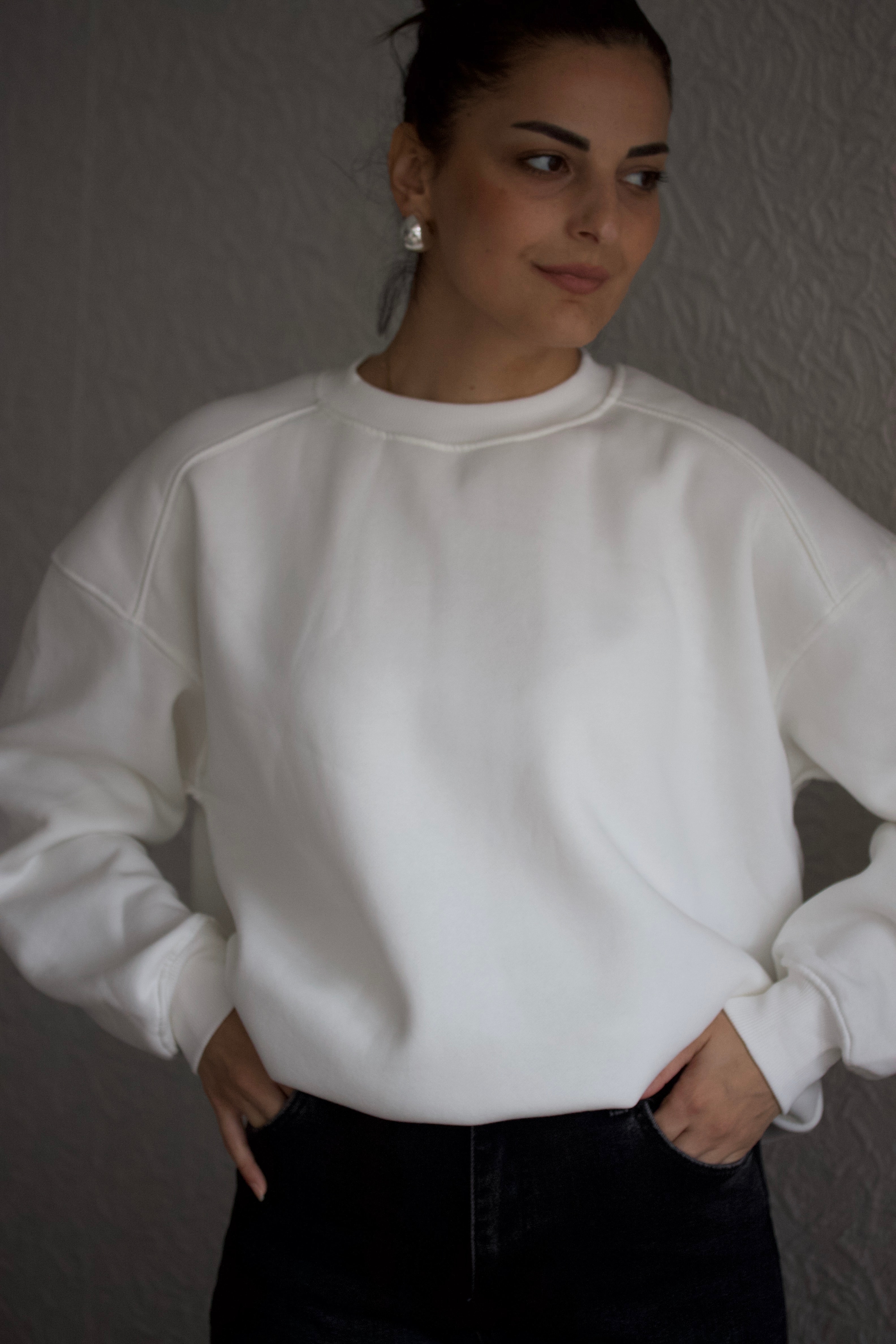 Beyaz Sweatshirt 