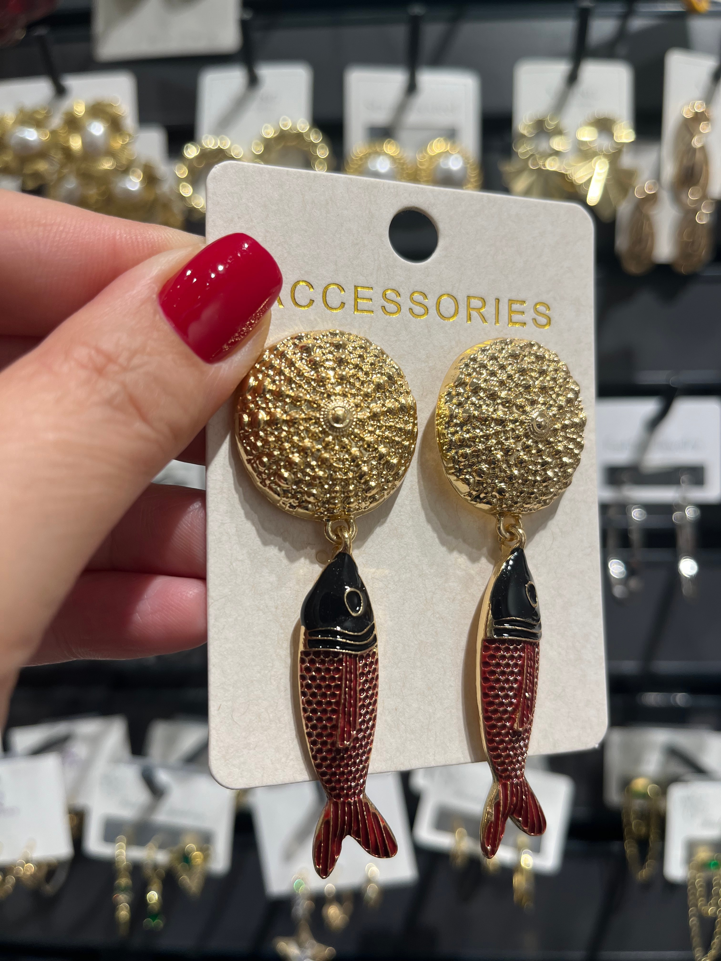 Sallantılı Balık Küpe 