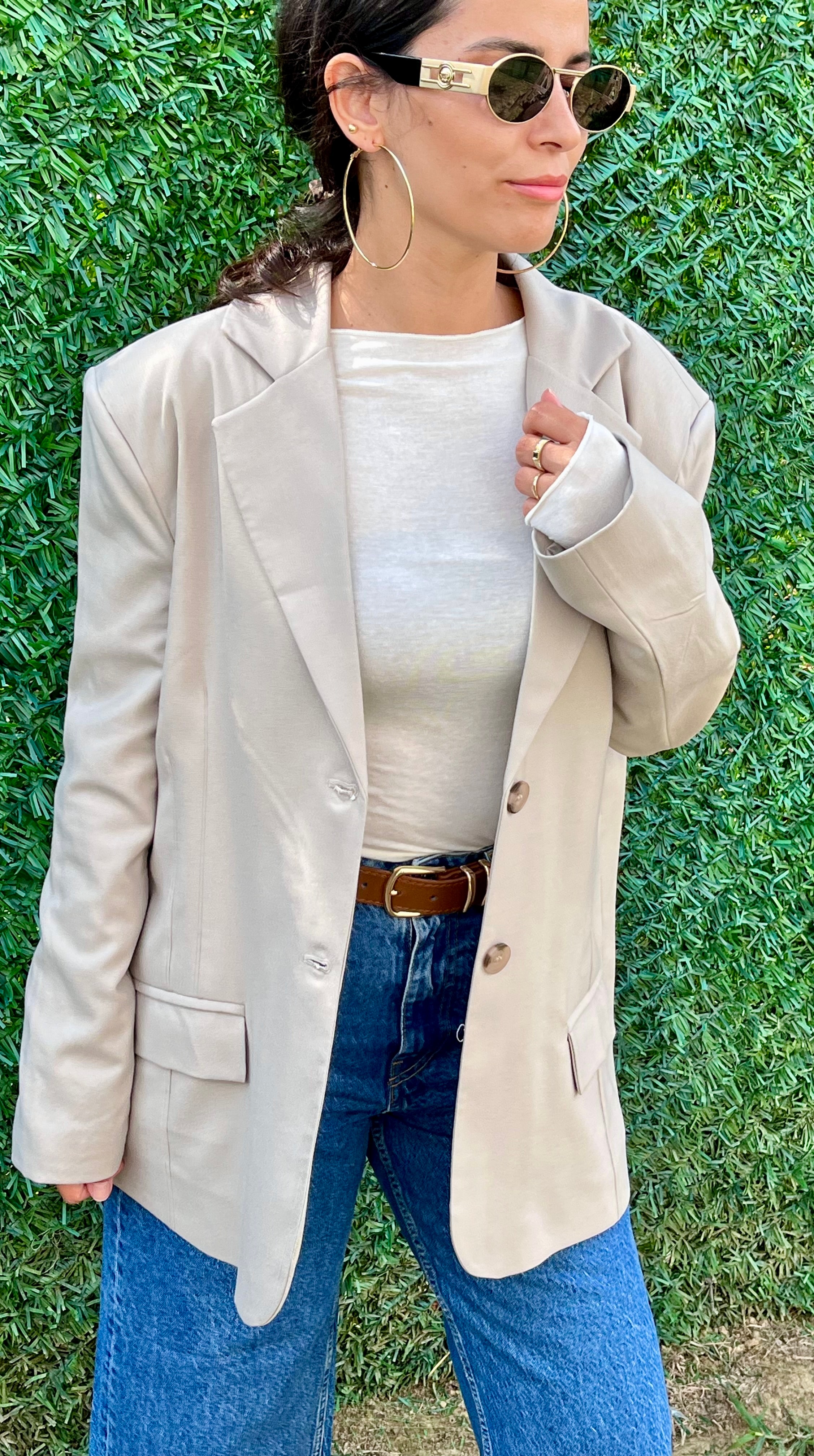 Vizon Blazer Ceket 