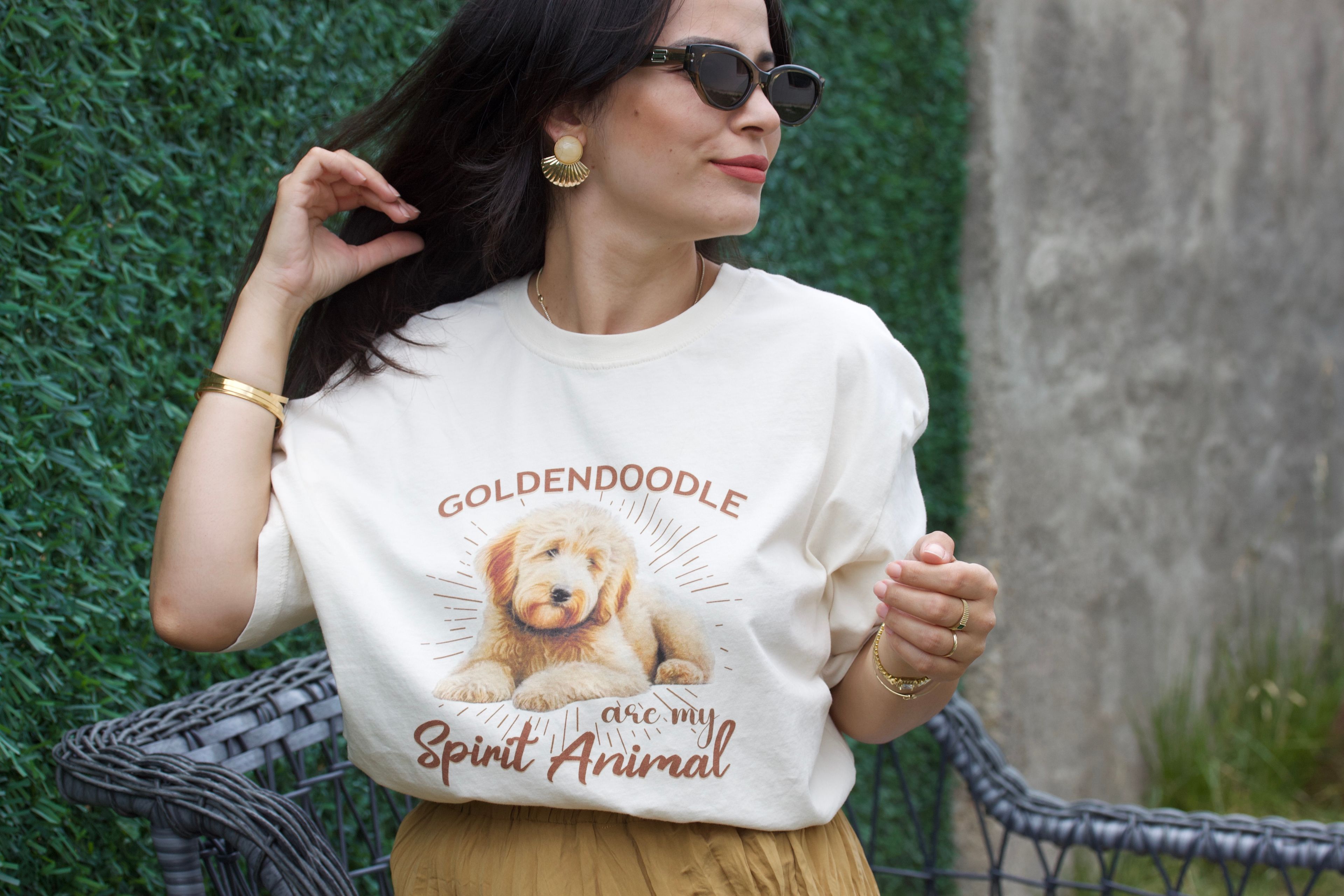 Doodle Baskılı T-shirt