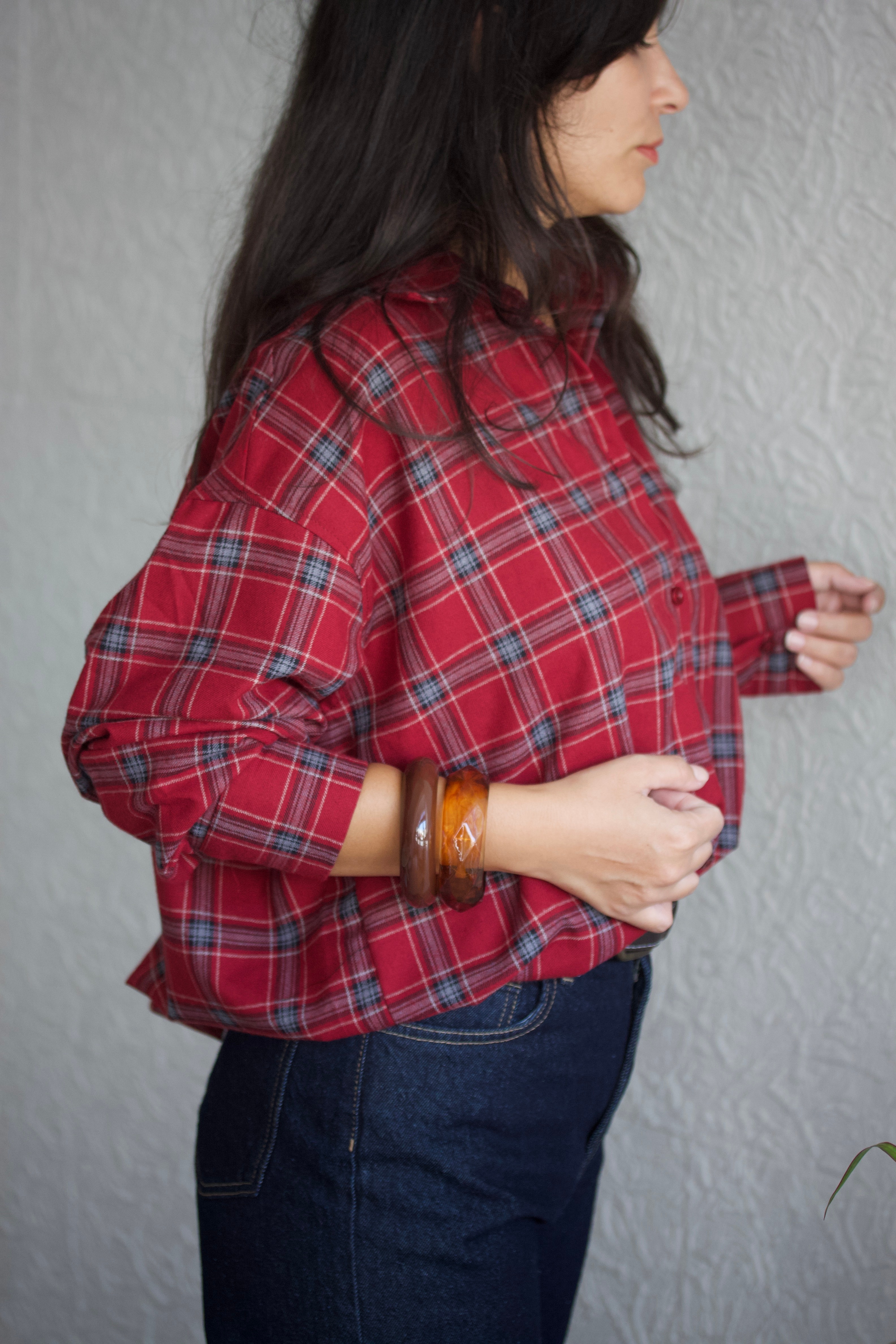 Oversize Ekose Gömlek 