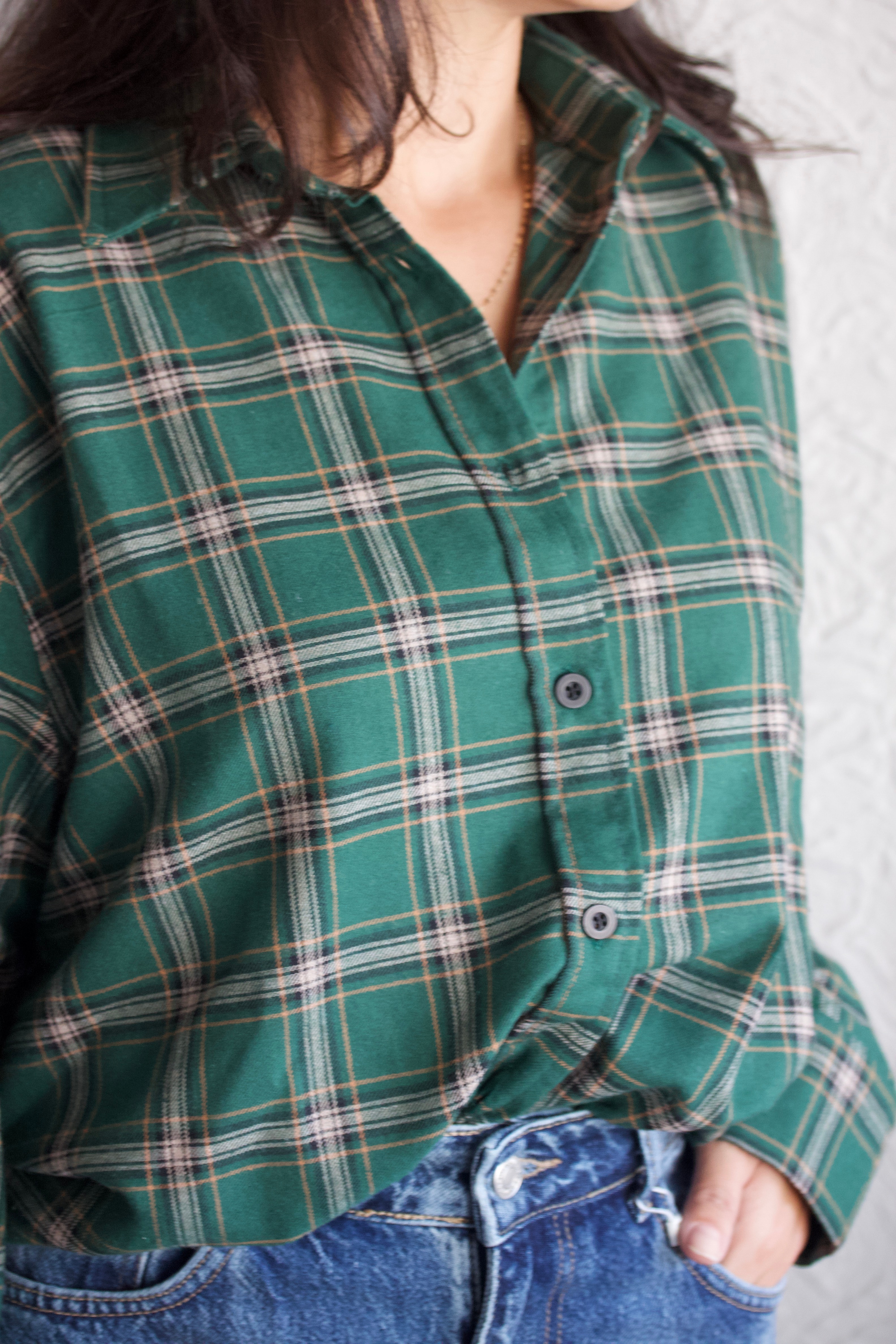 Yeşil Ekose Gömlek 