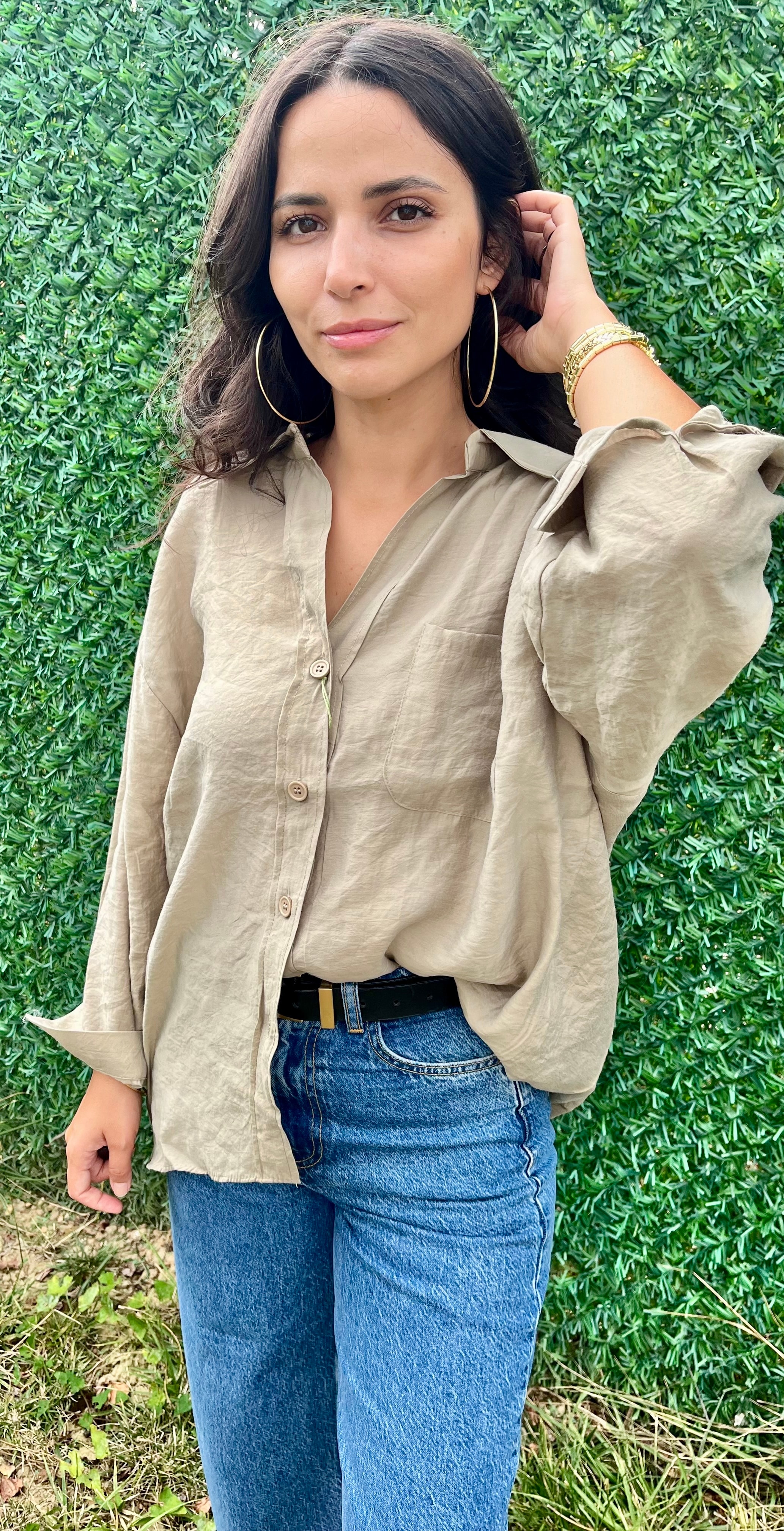 Vizon Oversize Gömlek 