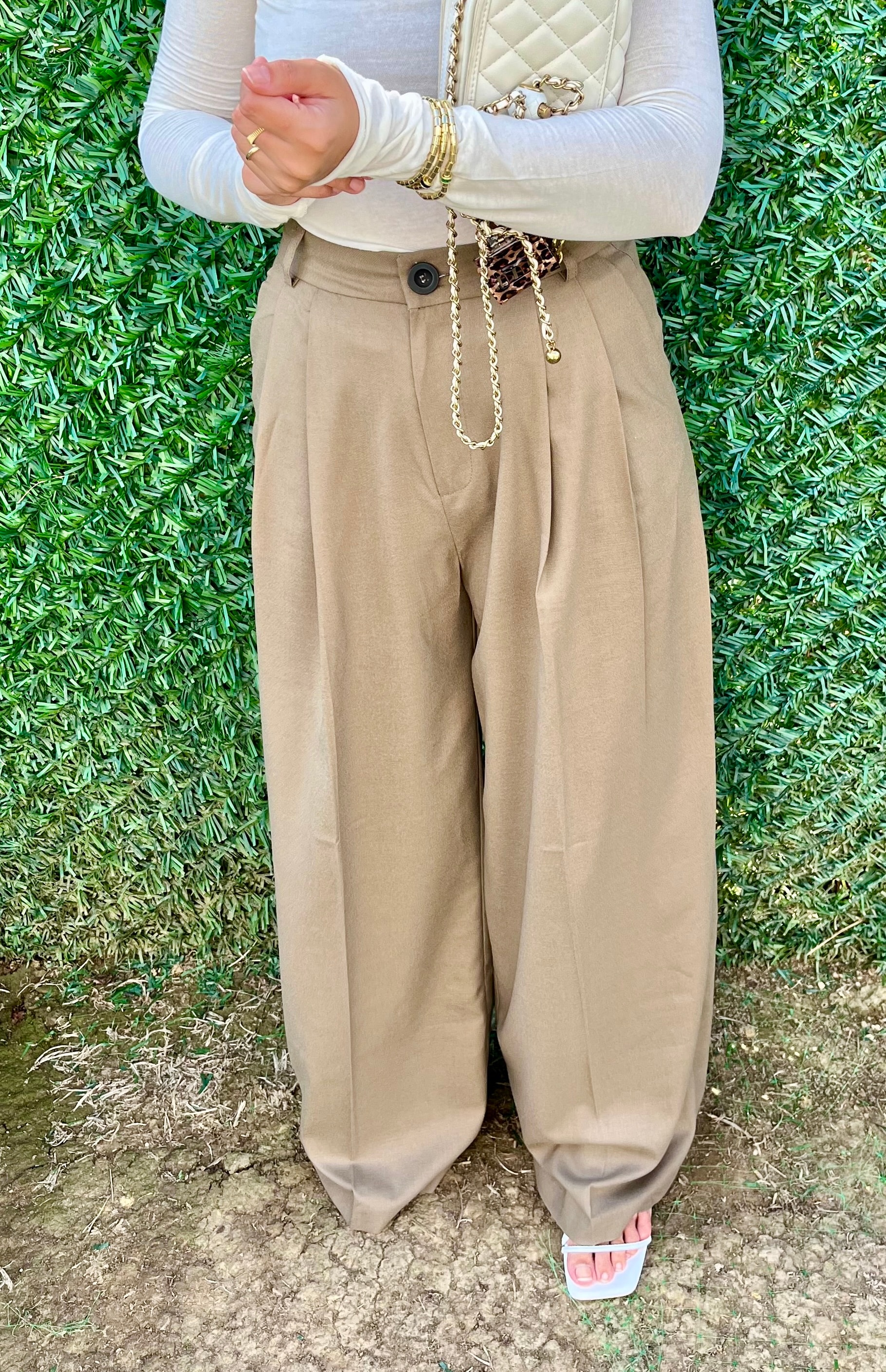 Karamel Rengi Palazzo Pantolon 