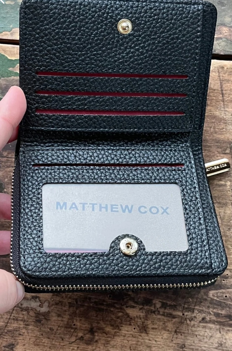 Matthew Cox Siyah Kadın Cüzdan 