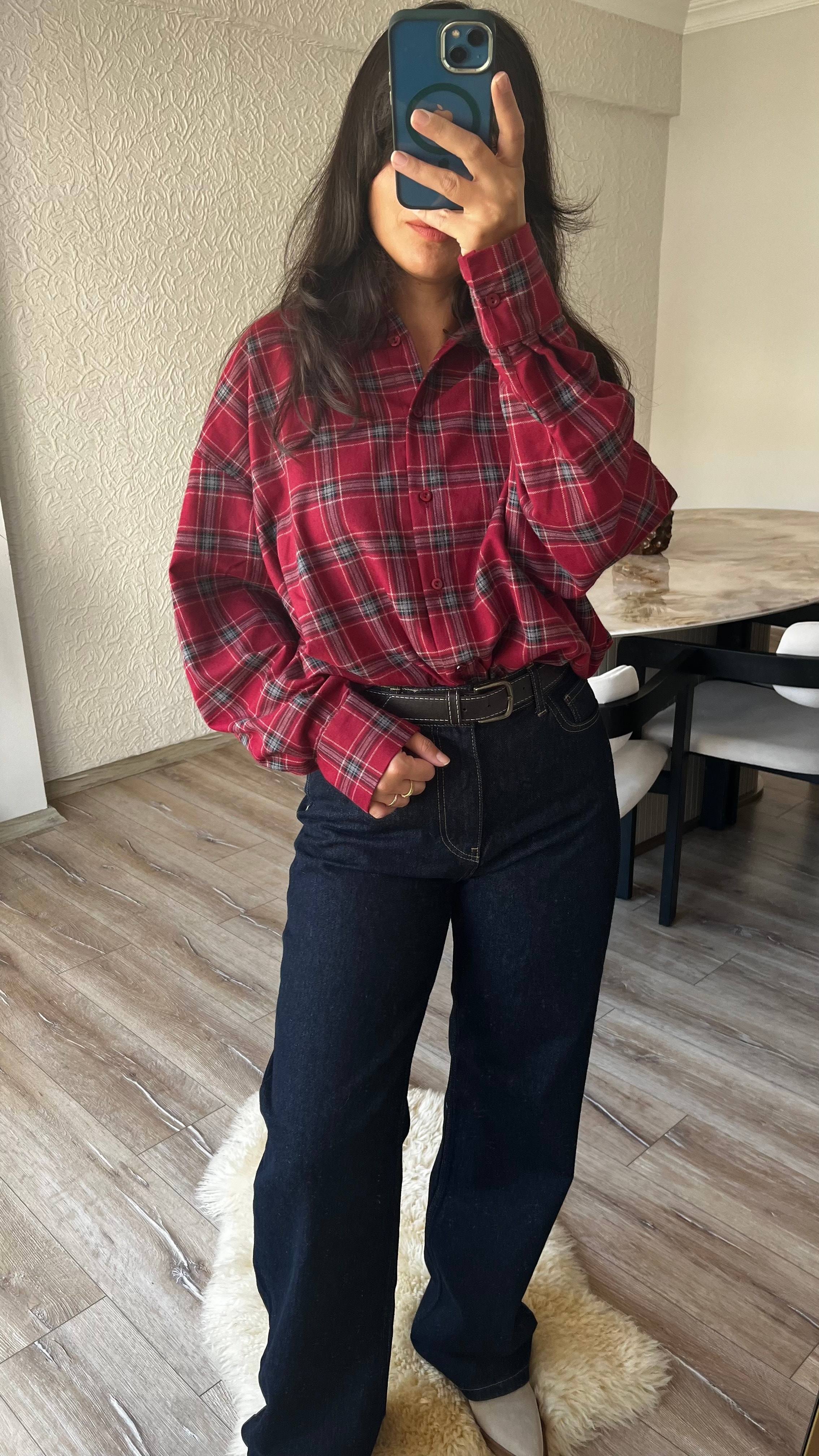 Oversize Ekose Gömlek 