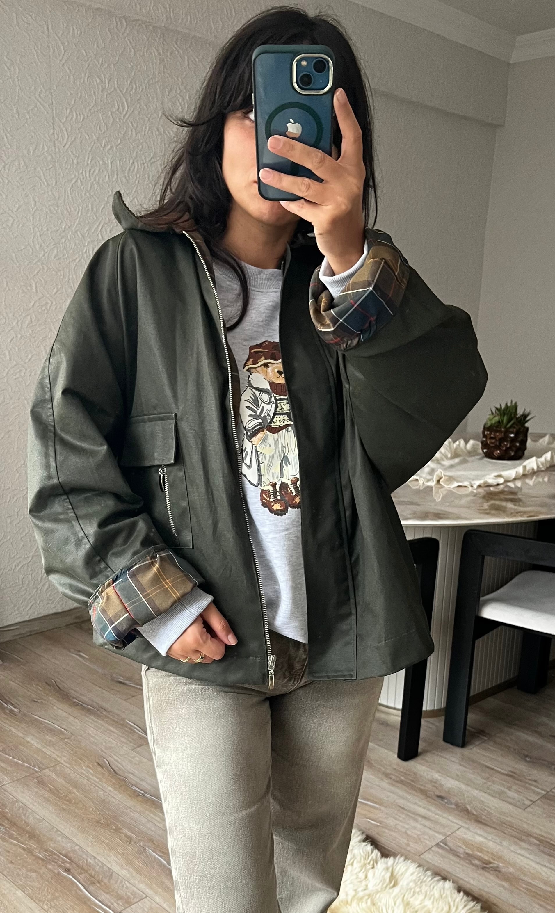 Kahverengi Mumlu Görünümlü Ceket