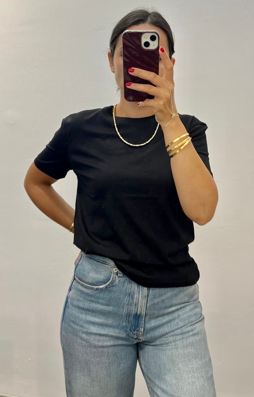 Siyah Kısa Kollu T-shirt