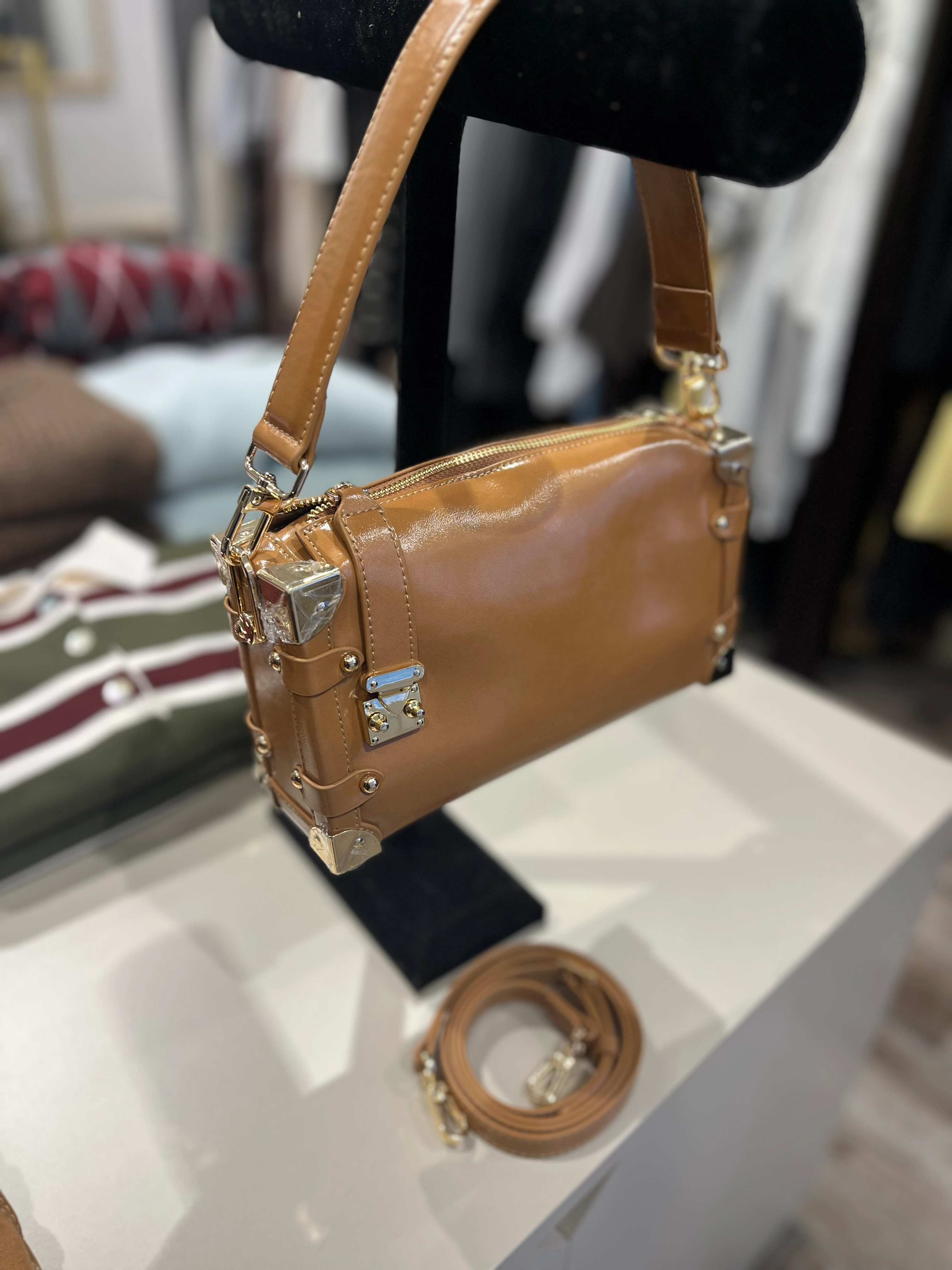 Kriste Bell Taba Deri Çanta 