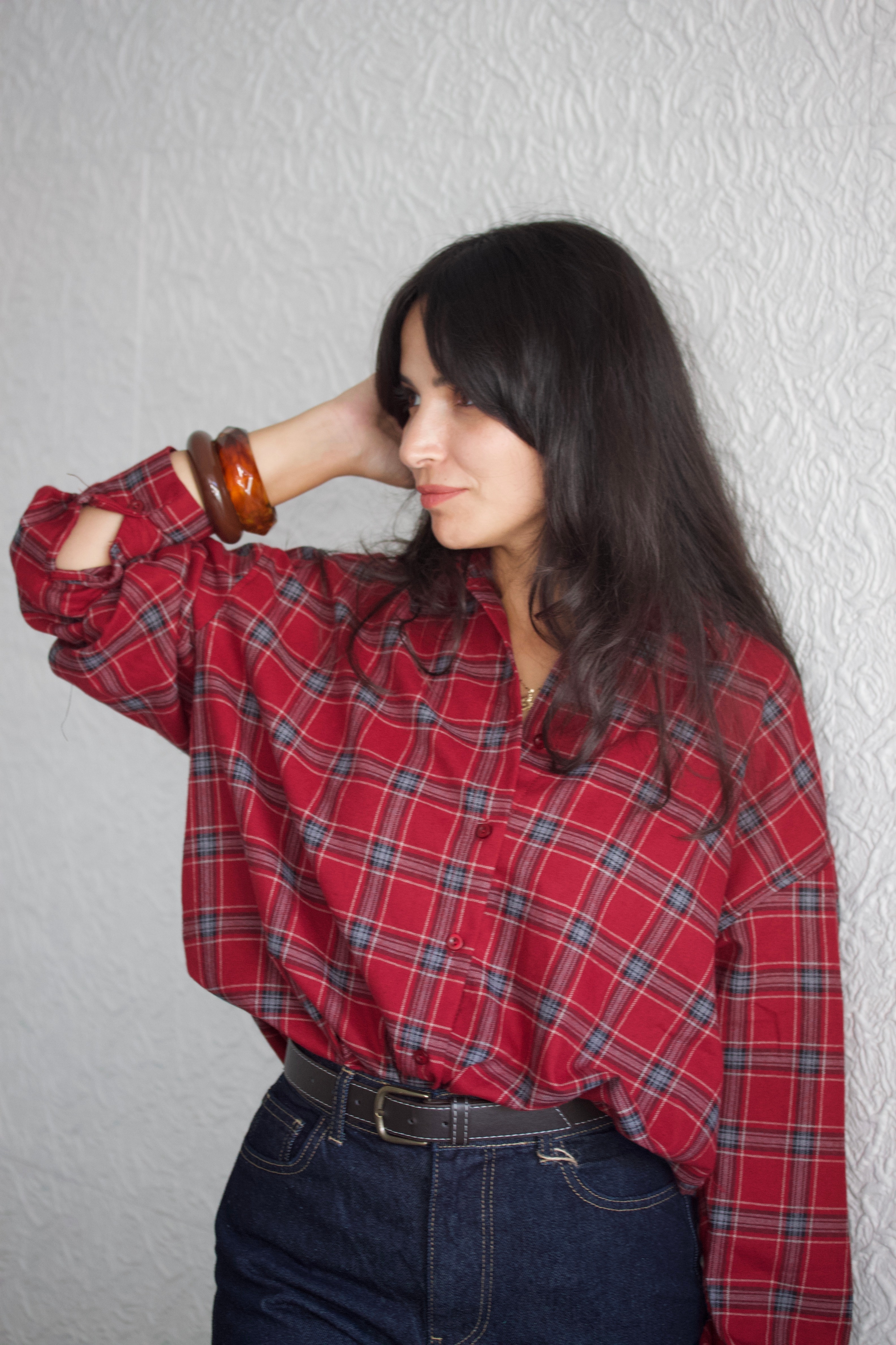 Oversize Ekose Gömlek 