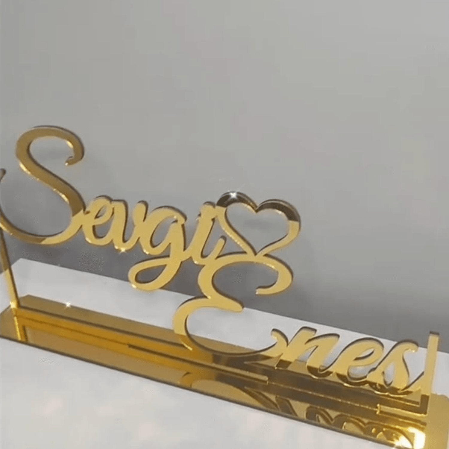Masaüstü İsimlik Gold ve Gümüş