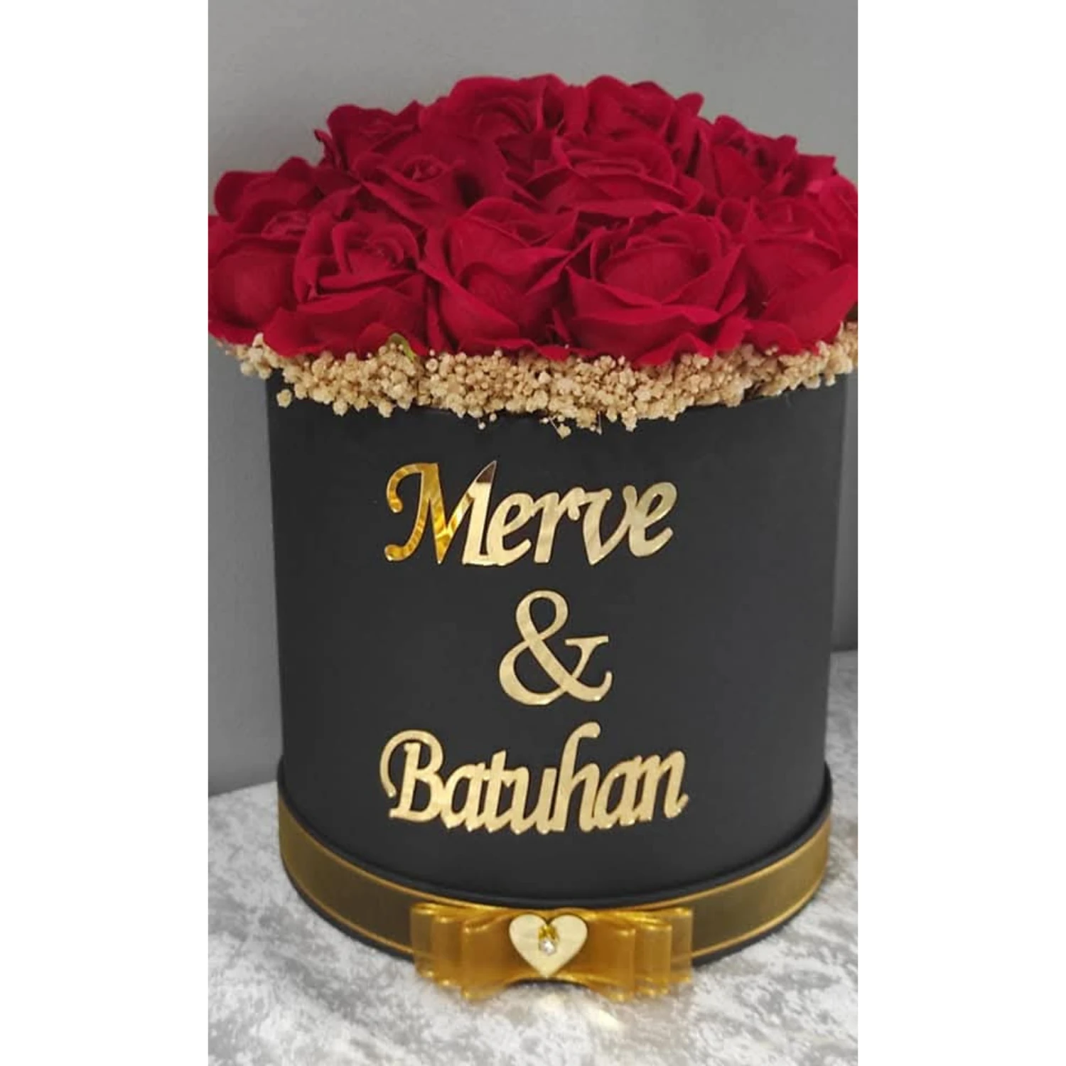 İsteme Çiçeği 35'li Gül ve Kutu İsimlik