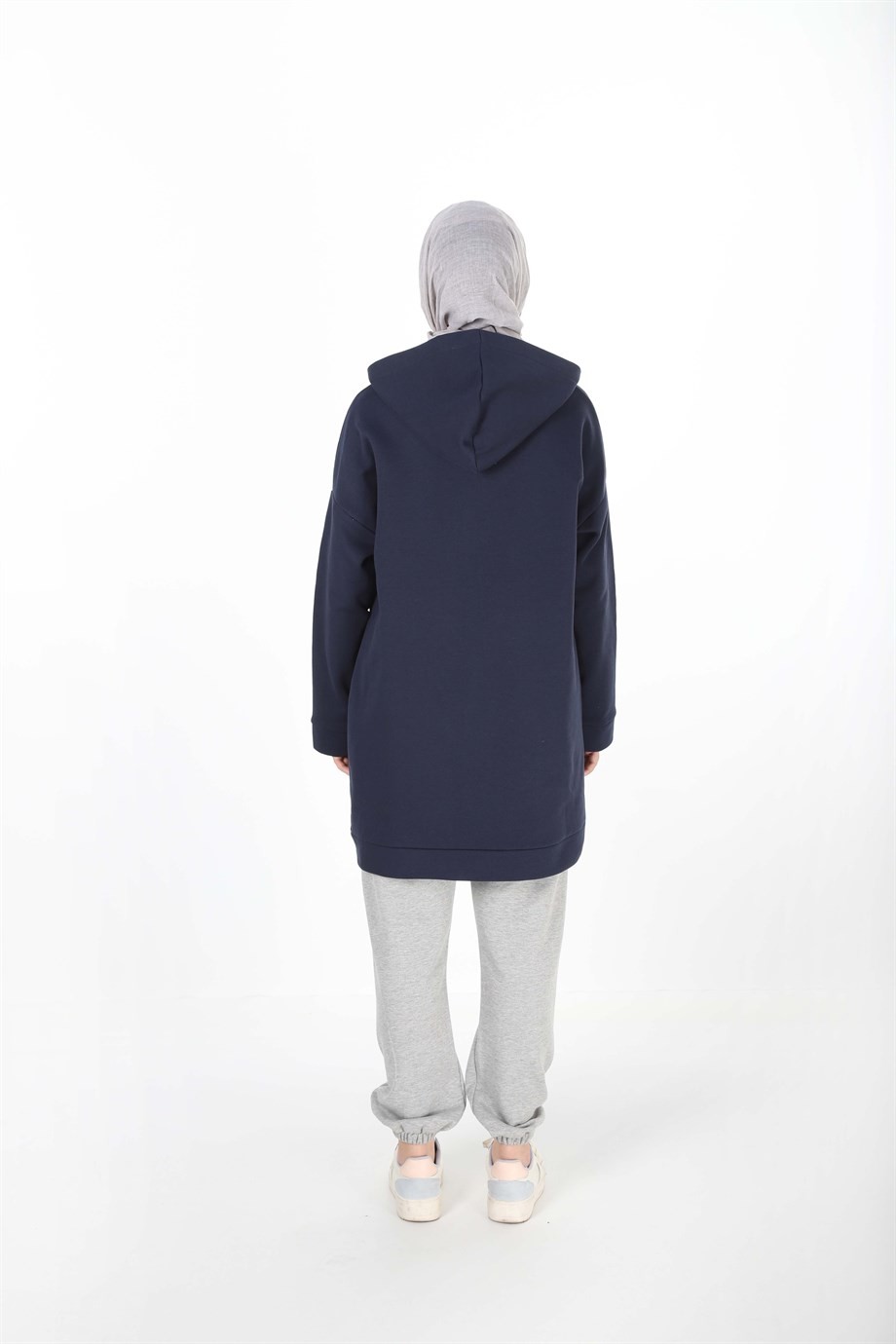 1929_Fermuarlı Tesettür Sweatshirt