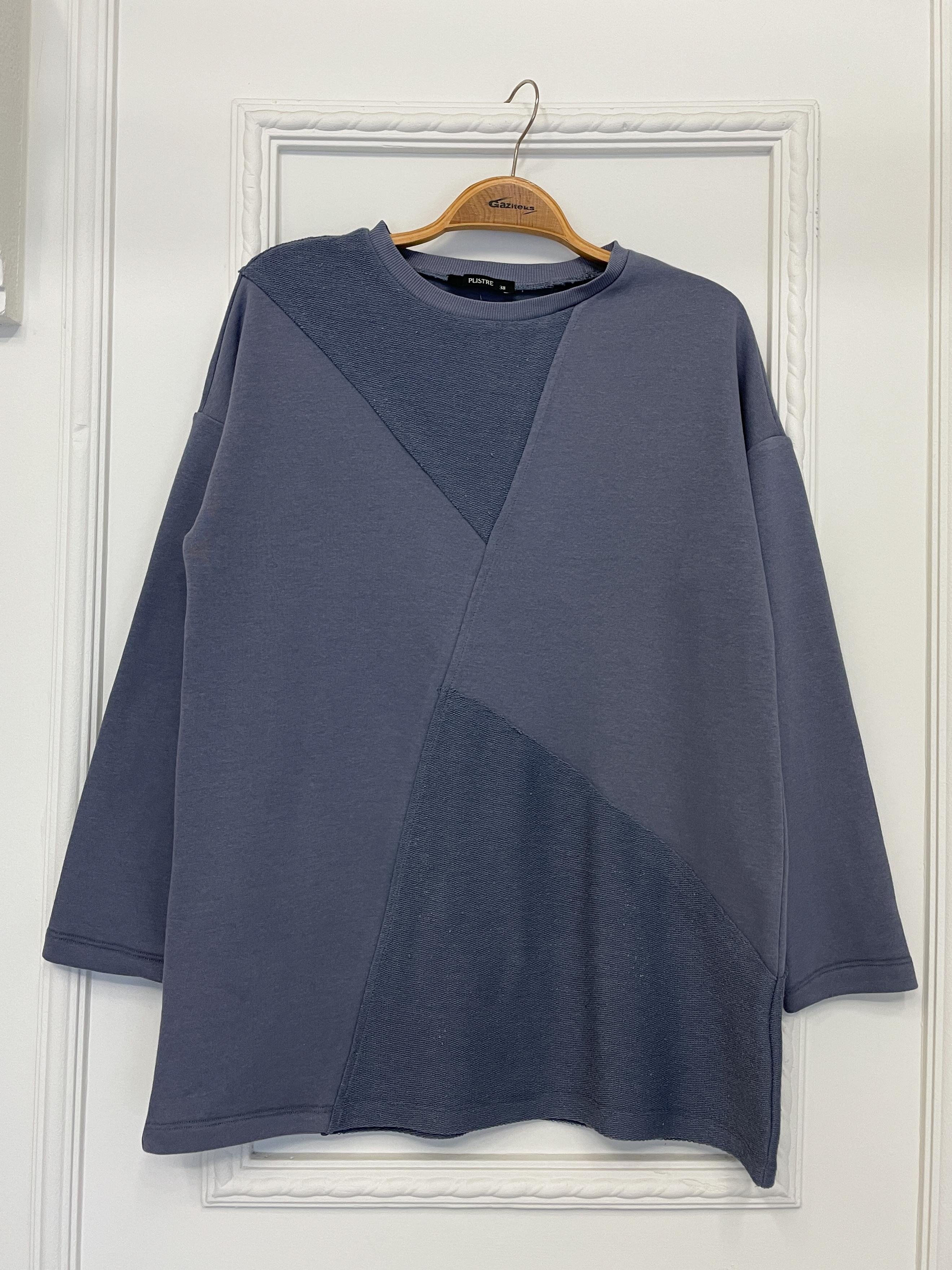 2228_Dikiş Detaylı Oversize Eşofman Tesettür Takım