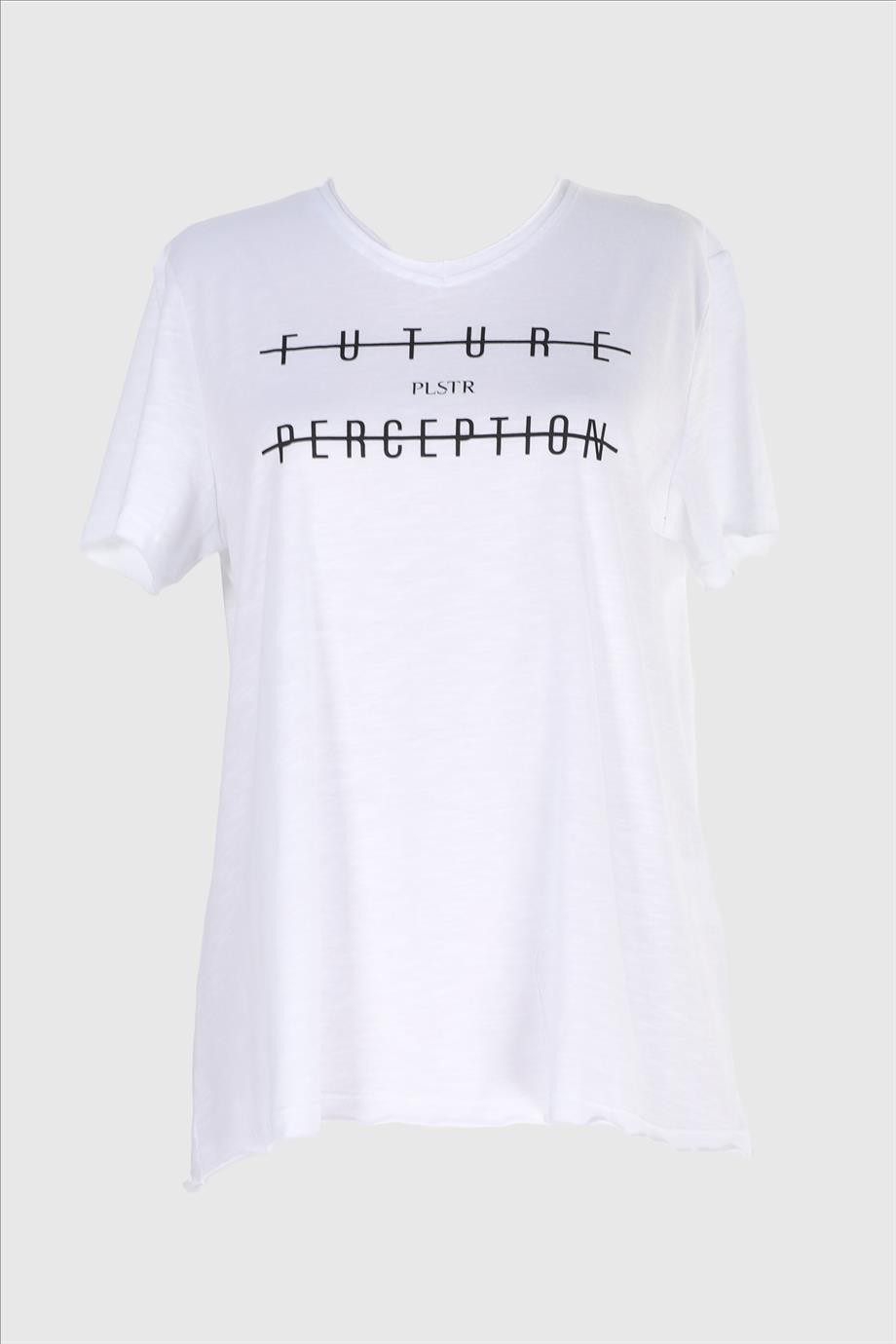 2093_Baskılı V Yaka Kısa Kollu T-shirt