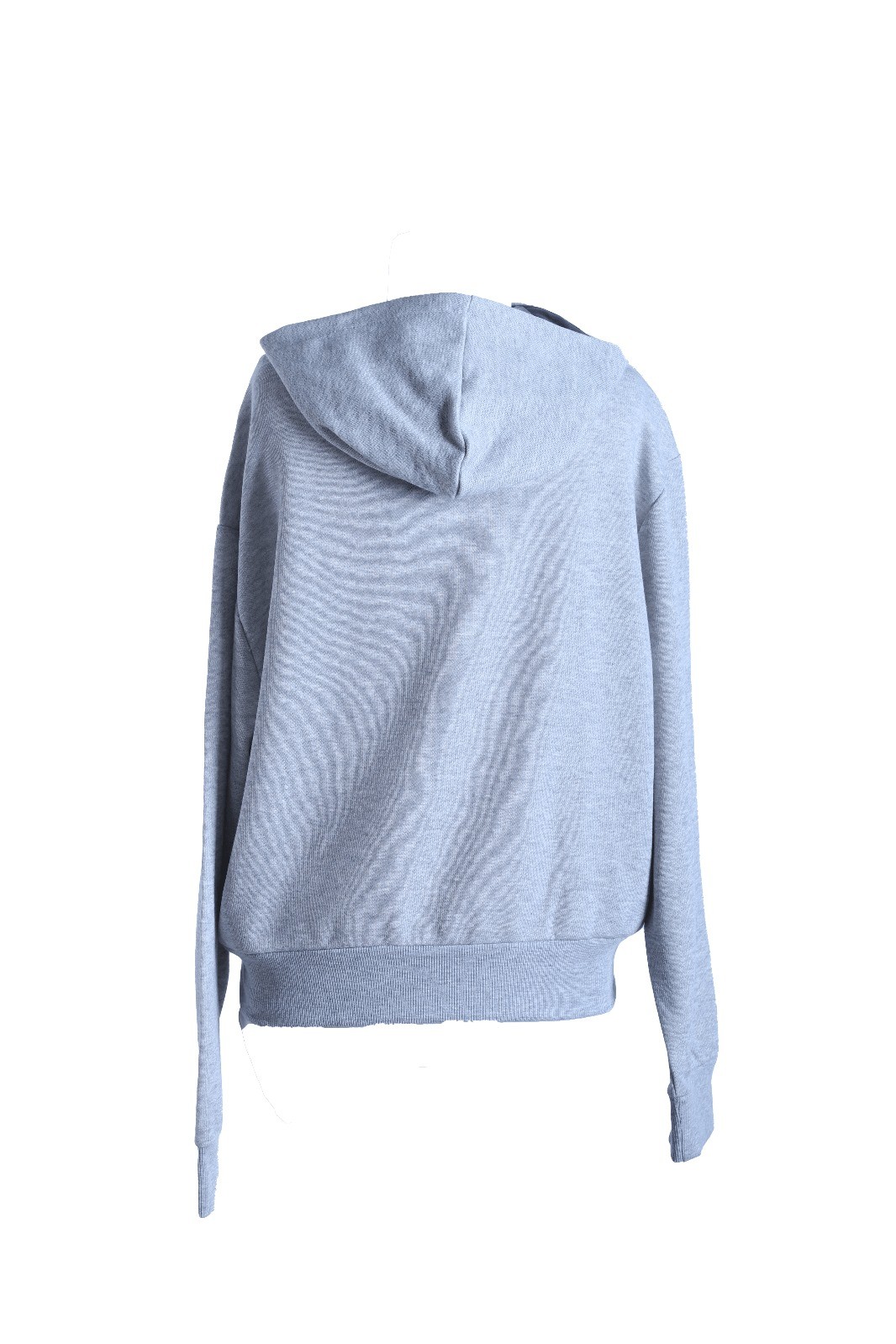 Yüksek Yaka Kapüşonlu Cepli Oversize Hoodie Sweatshirt