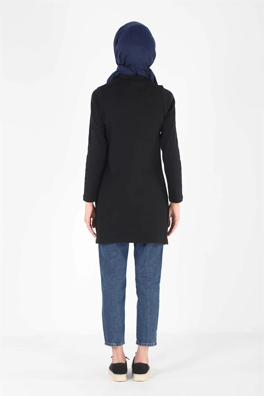 2064_Baskılı Kaşkorse Tesettür Tunik Rahat