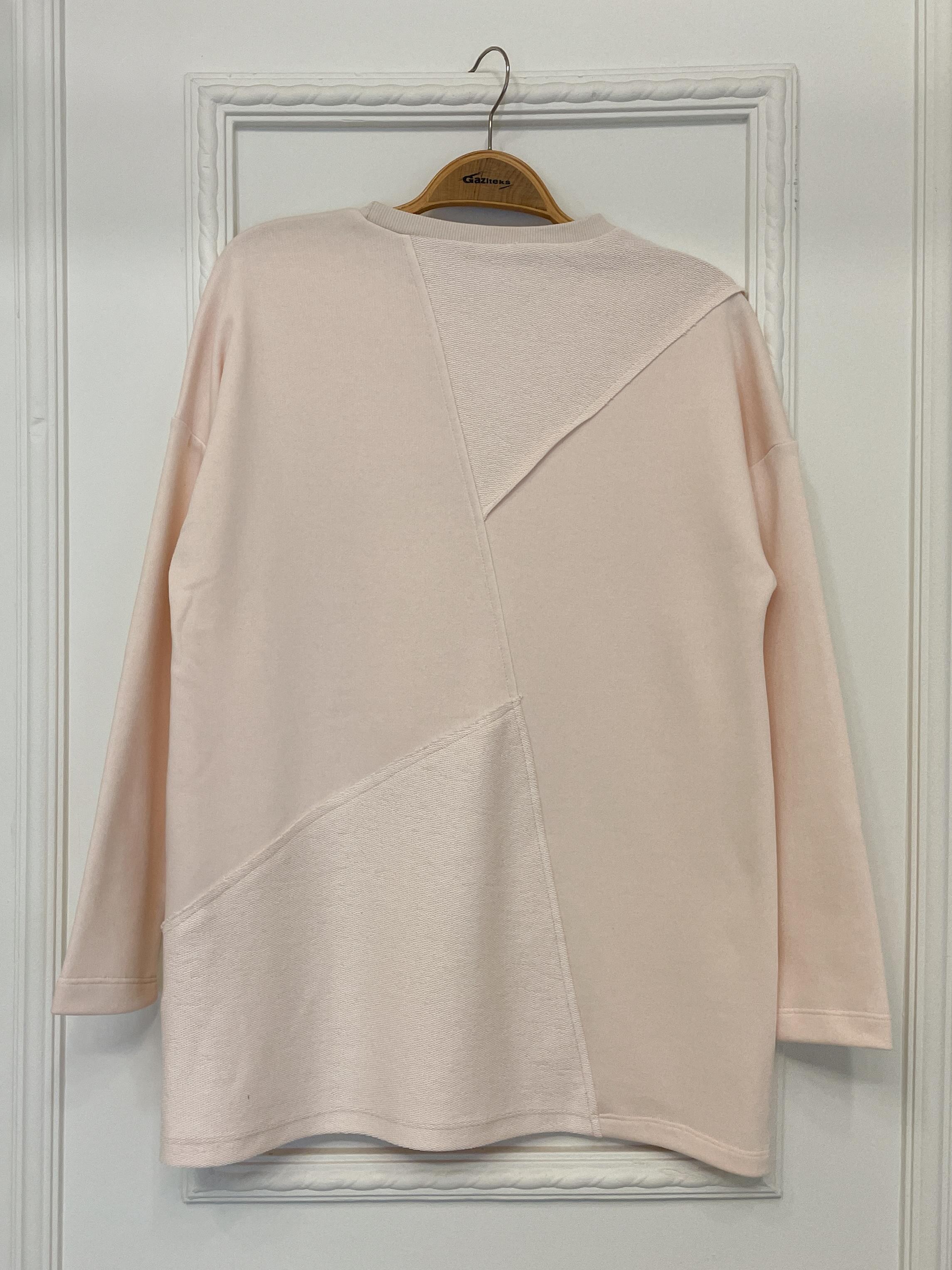 2228_Dikiş Detaylı Oversize Eşofman Tesettür Takım