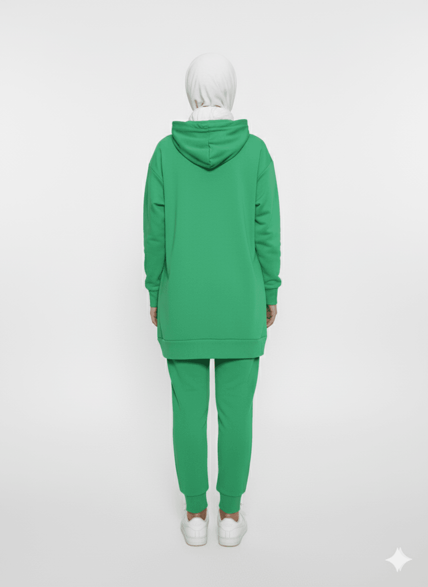 2273_Kapüşonlu Sweatshirt & Pantolon Eşofman Takımı