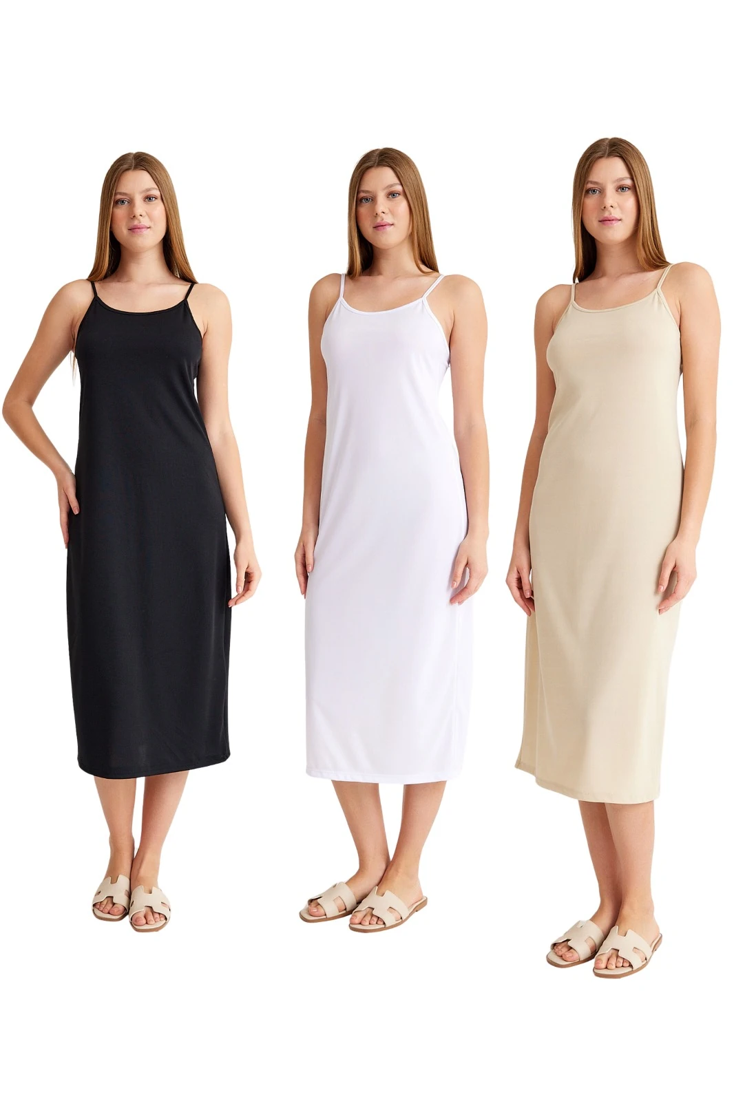 2152_Ayar Askılı Elbise Astarı İçlik Jüpon