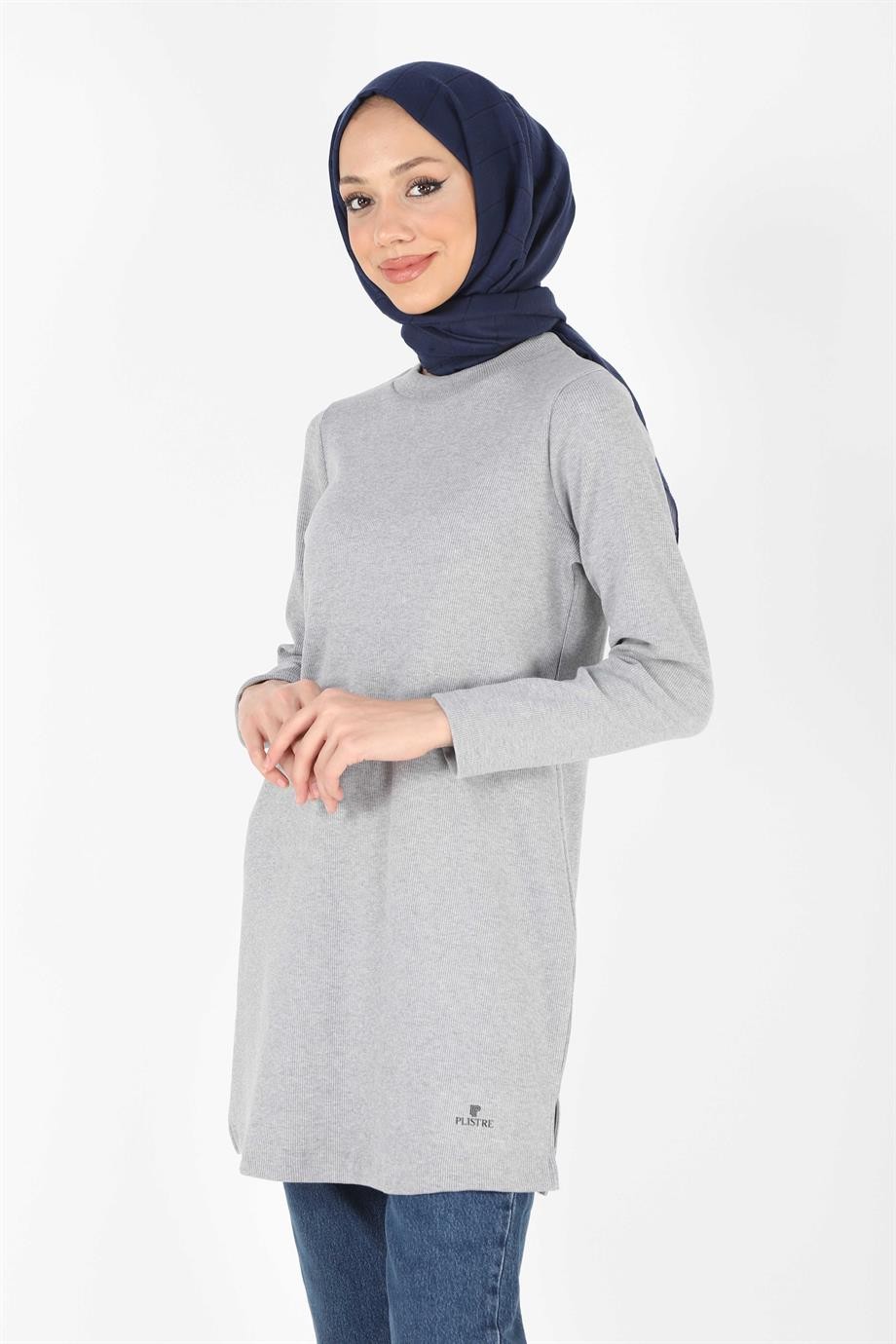 2064_Baskılı Kaşkorse Tesettür Tunik