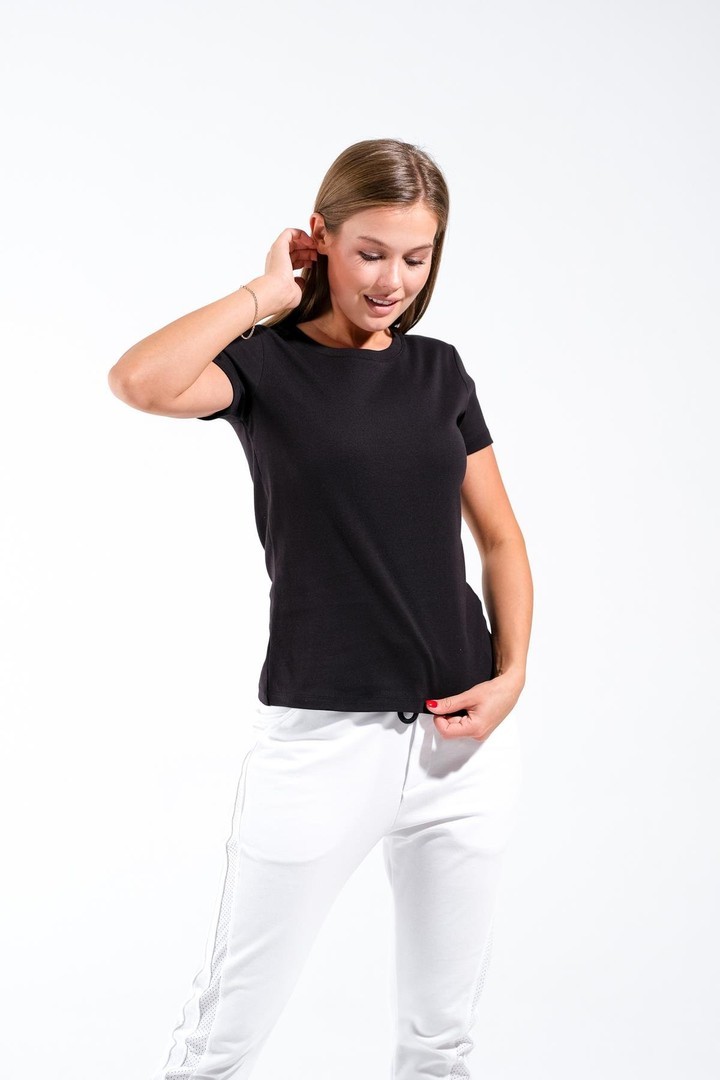724103_Kadın Esnek Kısa Kollu Tshirt