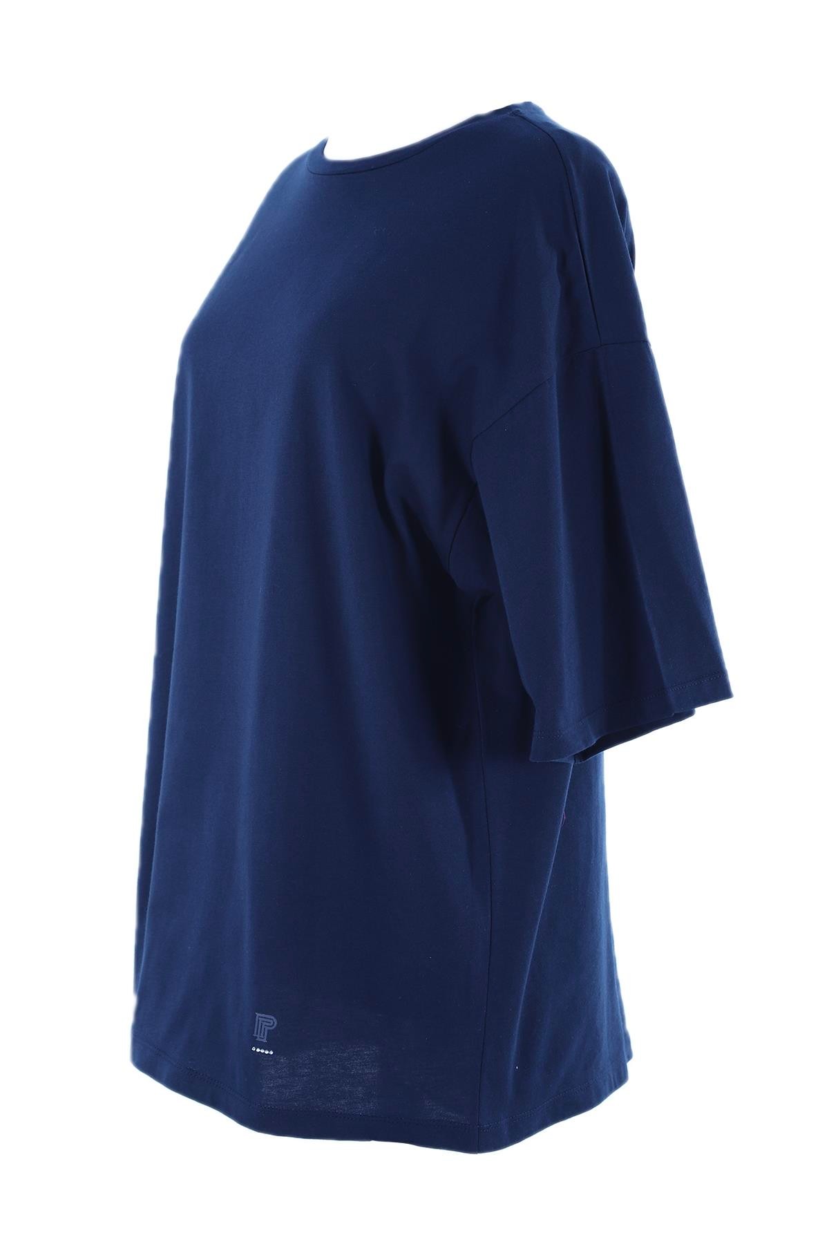 2096_Kısa Kollu Oversize Basic T-shirt