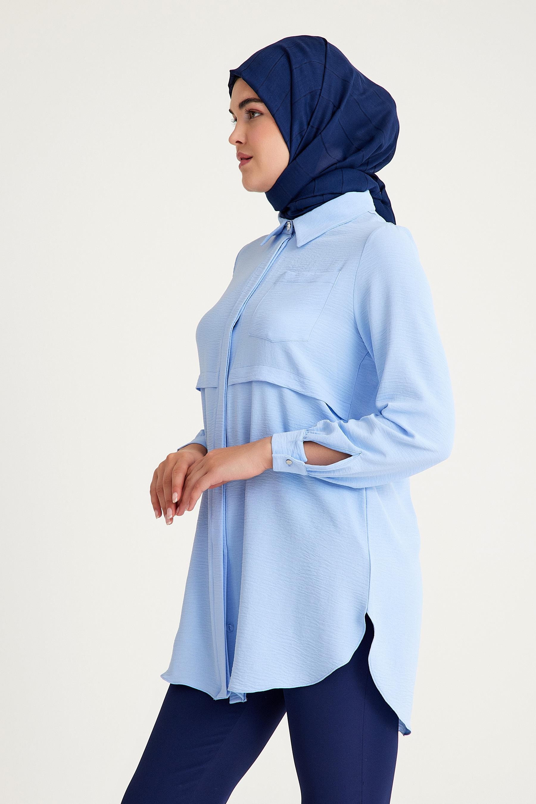 2241_Cepli Uzun Kol Tunik Gömlek