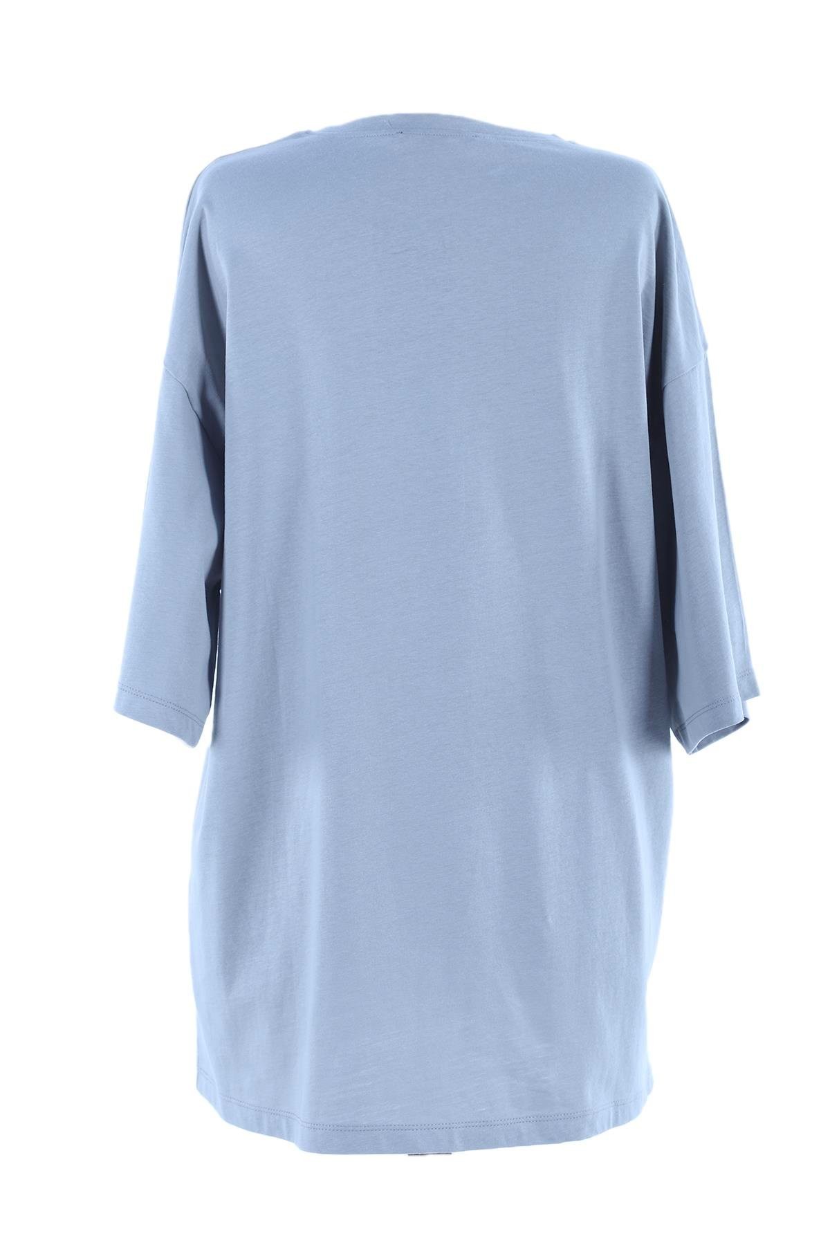 2096_Kısa Kollu Oversize Basic T-shirt