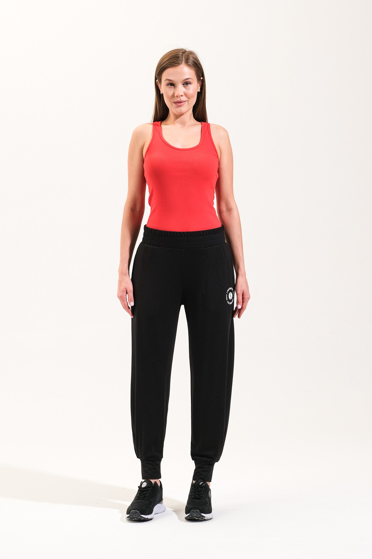725911_Beli Lastikli Hafif Modal Kumaş Şalvar Görünümlü Harem Pantolon Yoga Pantolonu