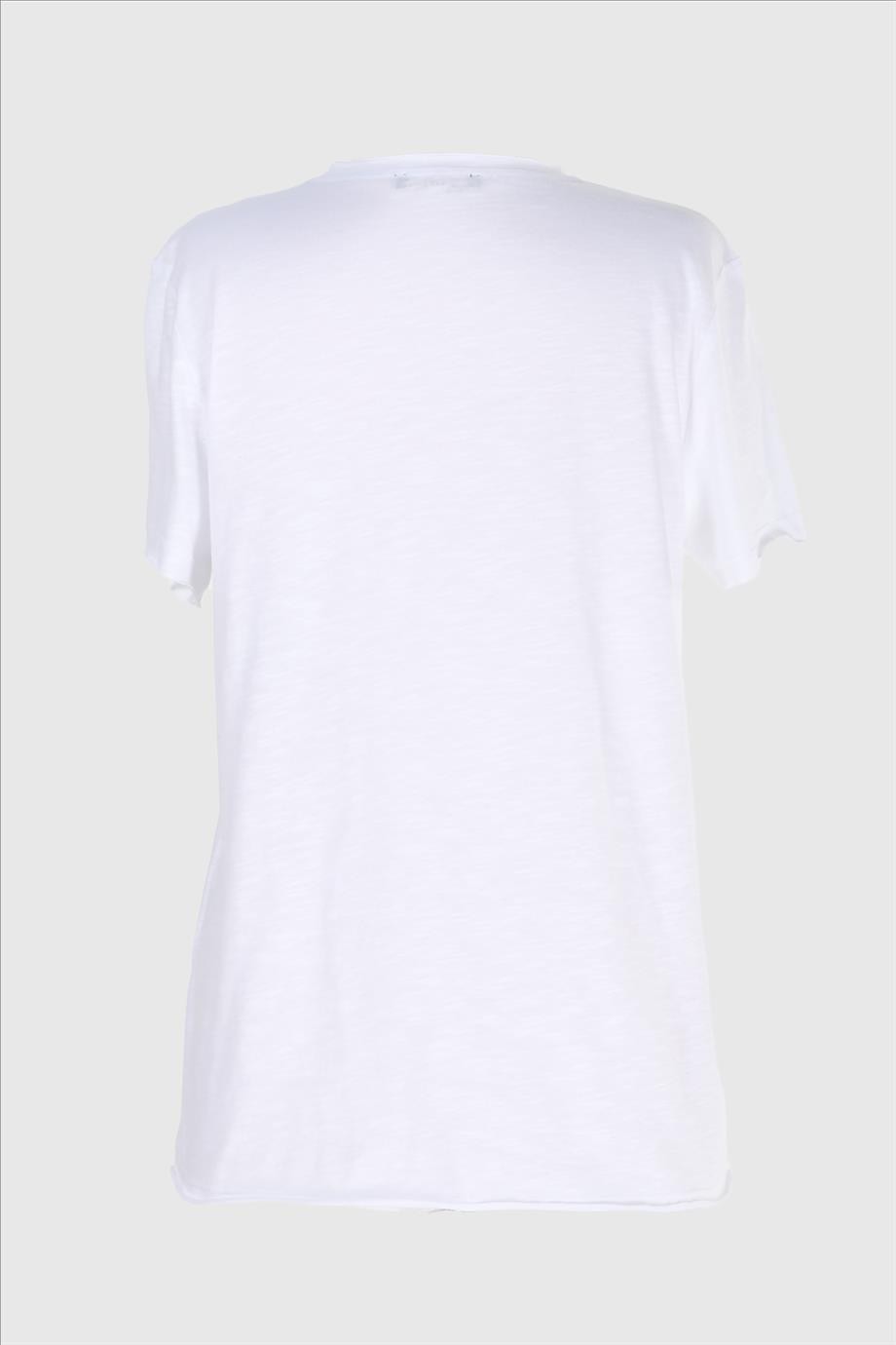 2093_Baskılı V Yaka Kısa Kollu T-shirt