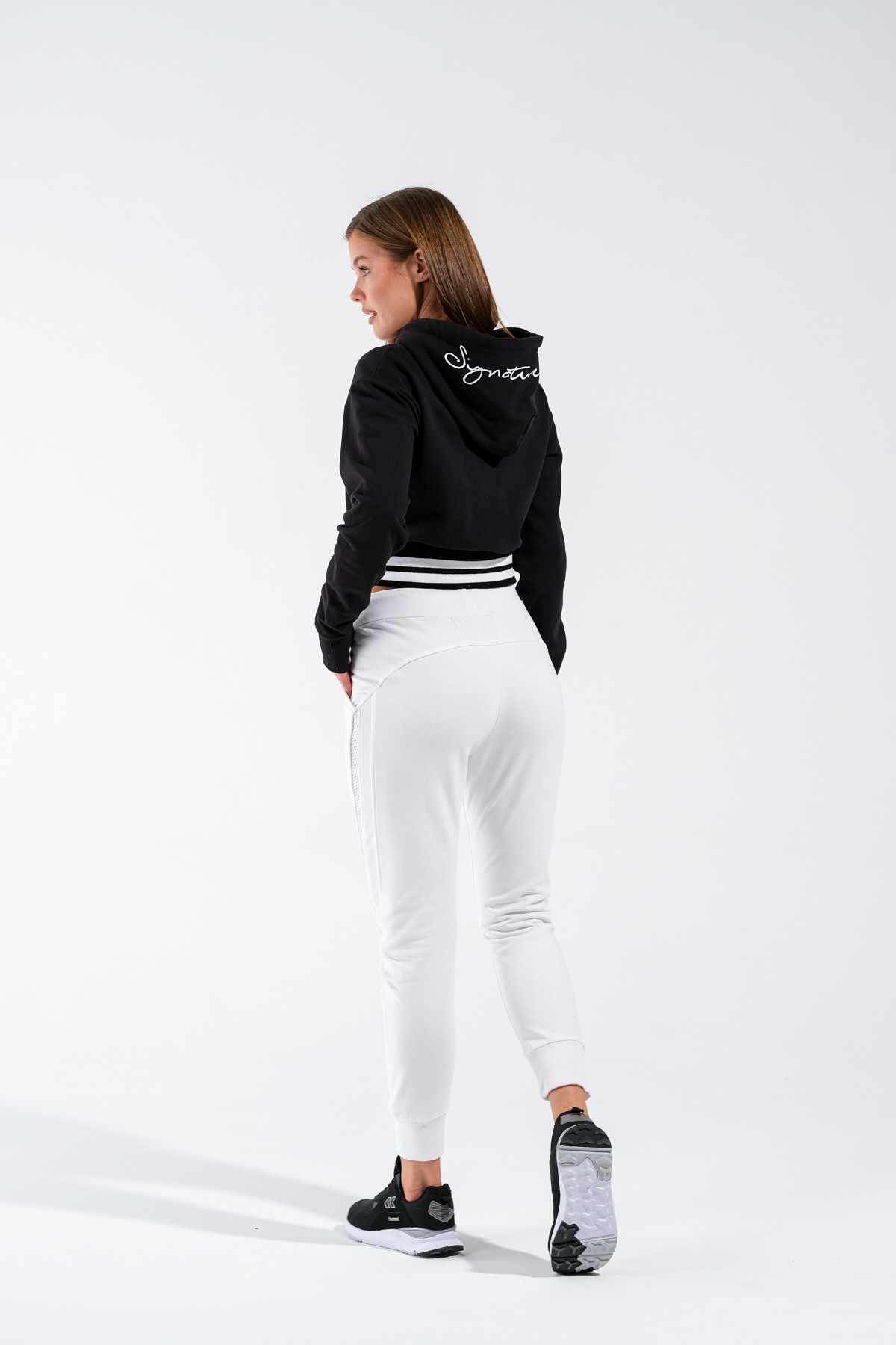 Kadın Kapüşonlu Crop Sweatshirt