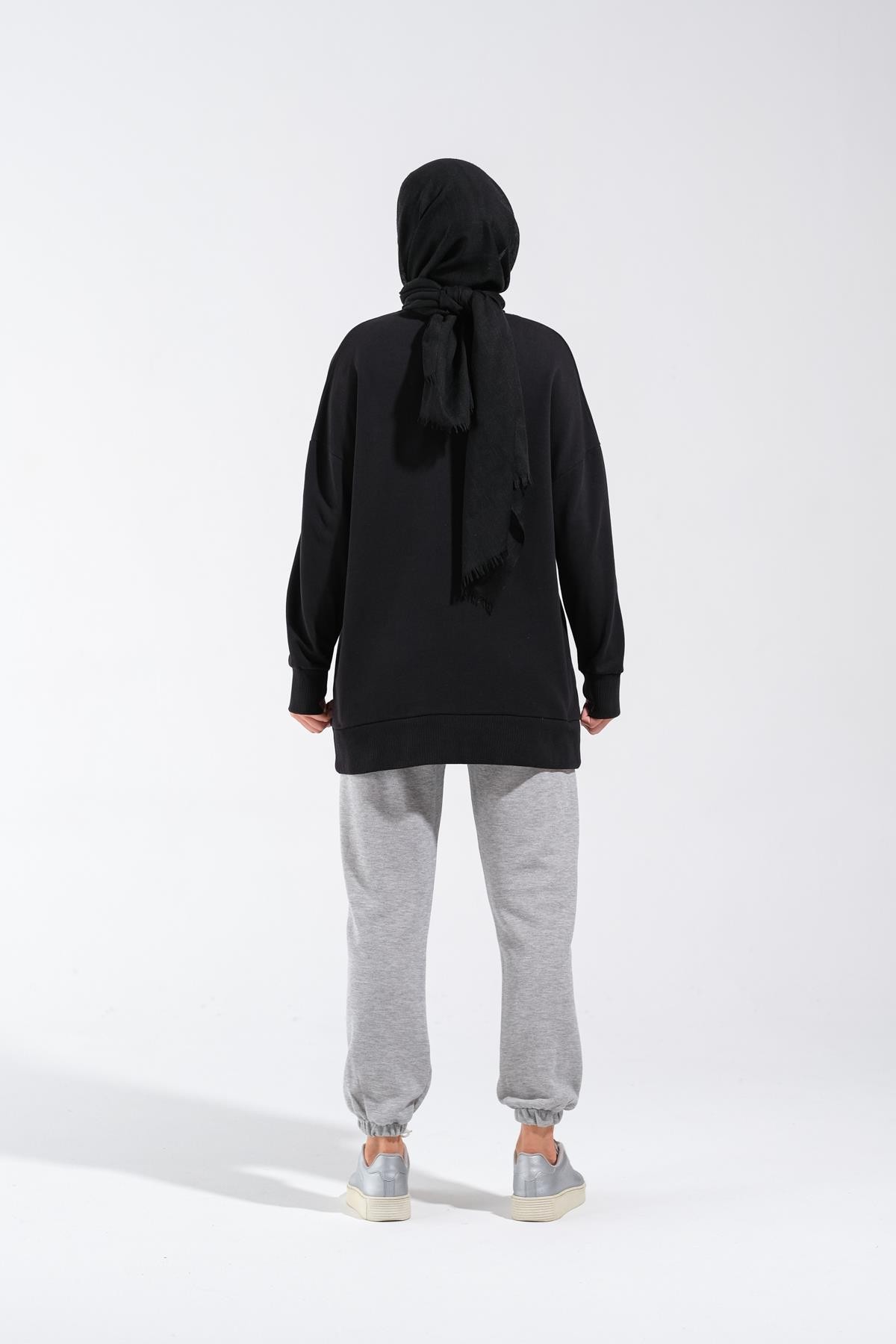2225_Oversize Bisiklet Yakalı Sweatshirt