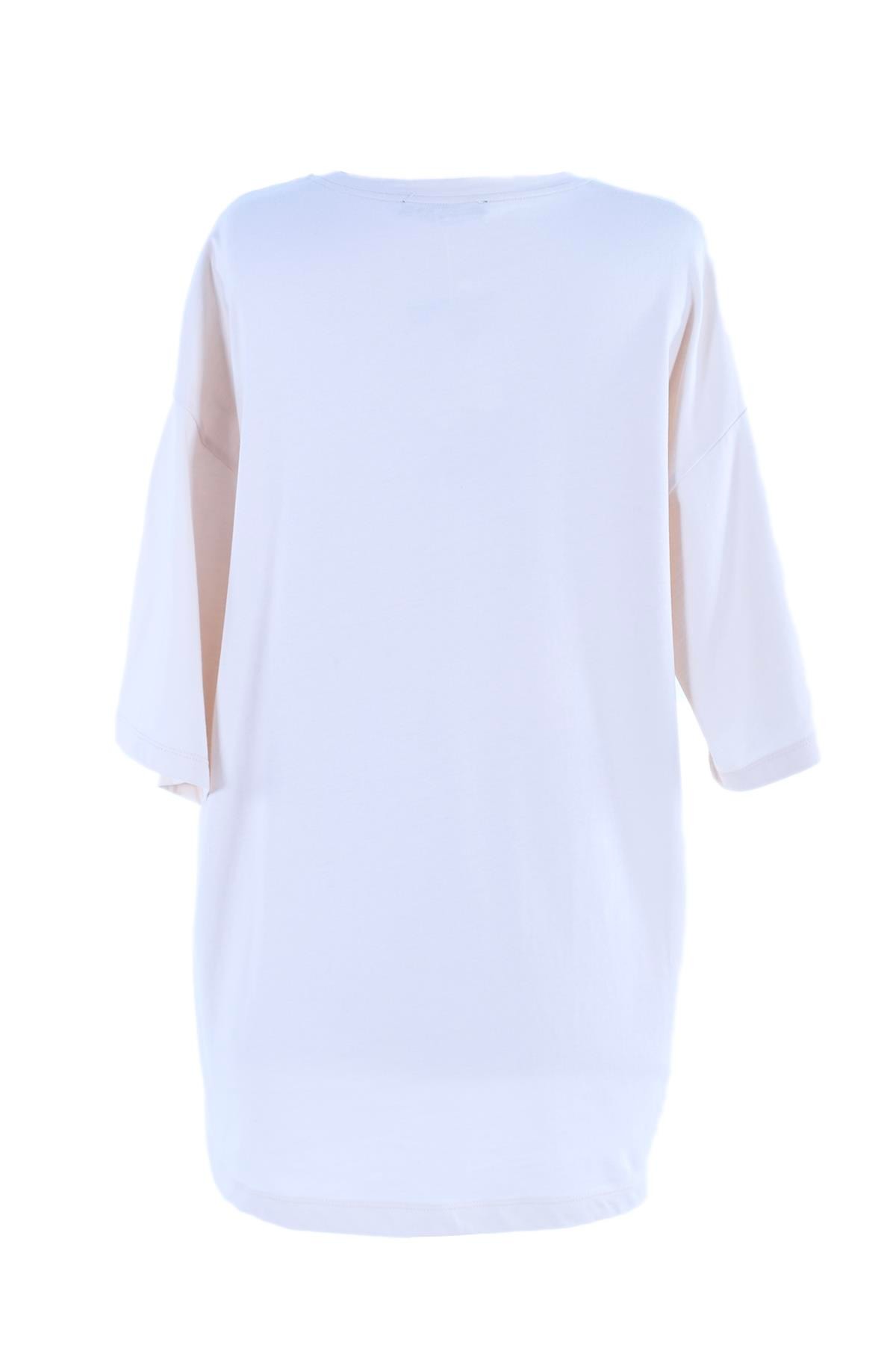 2096_Kısa Kollu Oversize Basic T-shirt