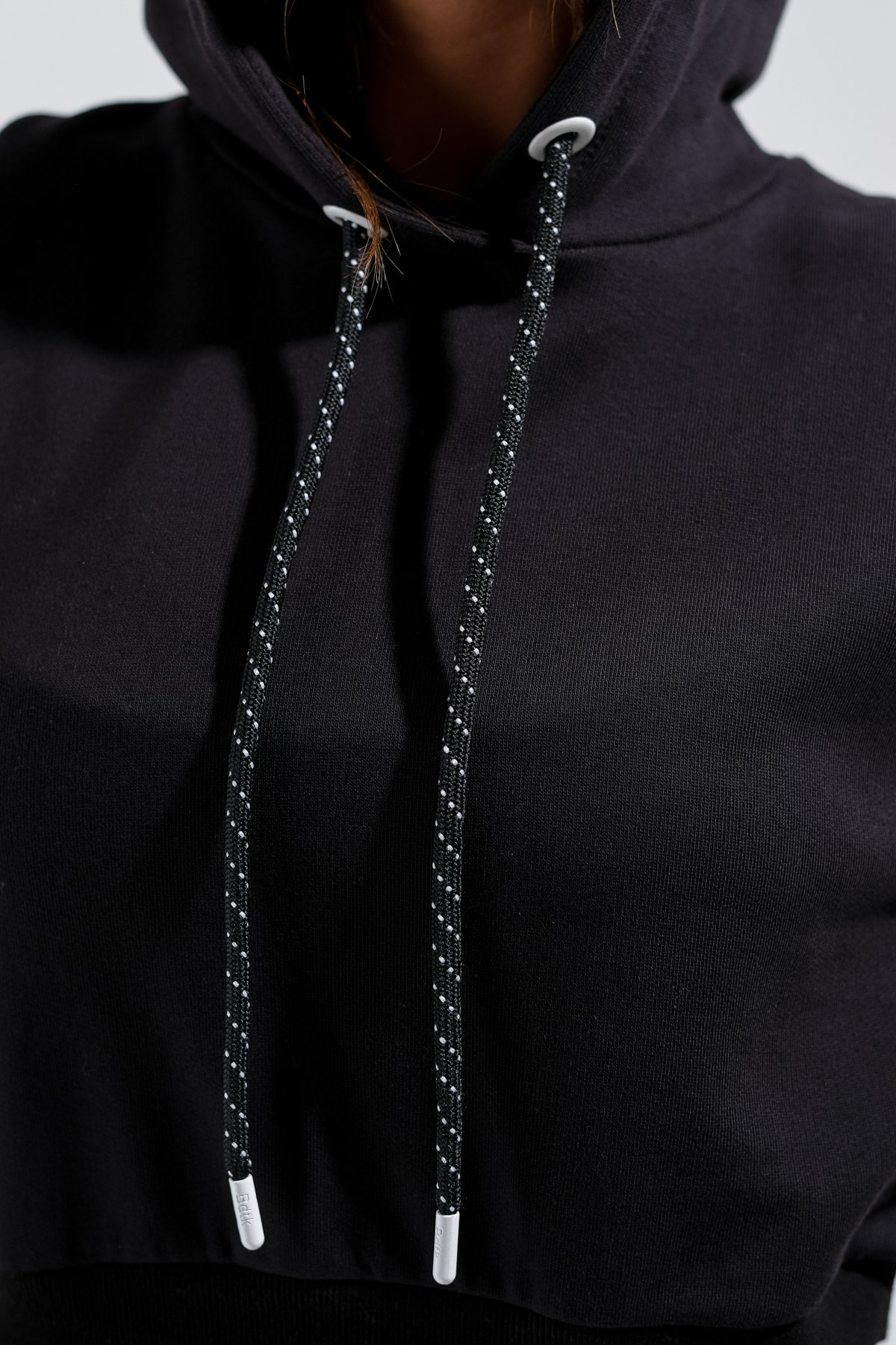 Kadın Kapüşonlu Crop Sweatshirt