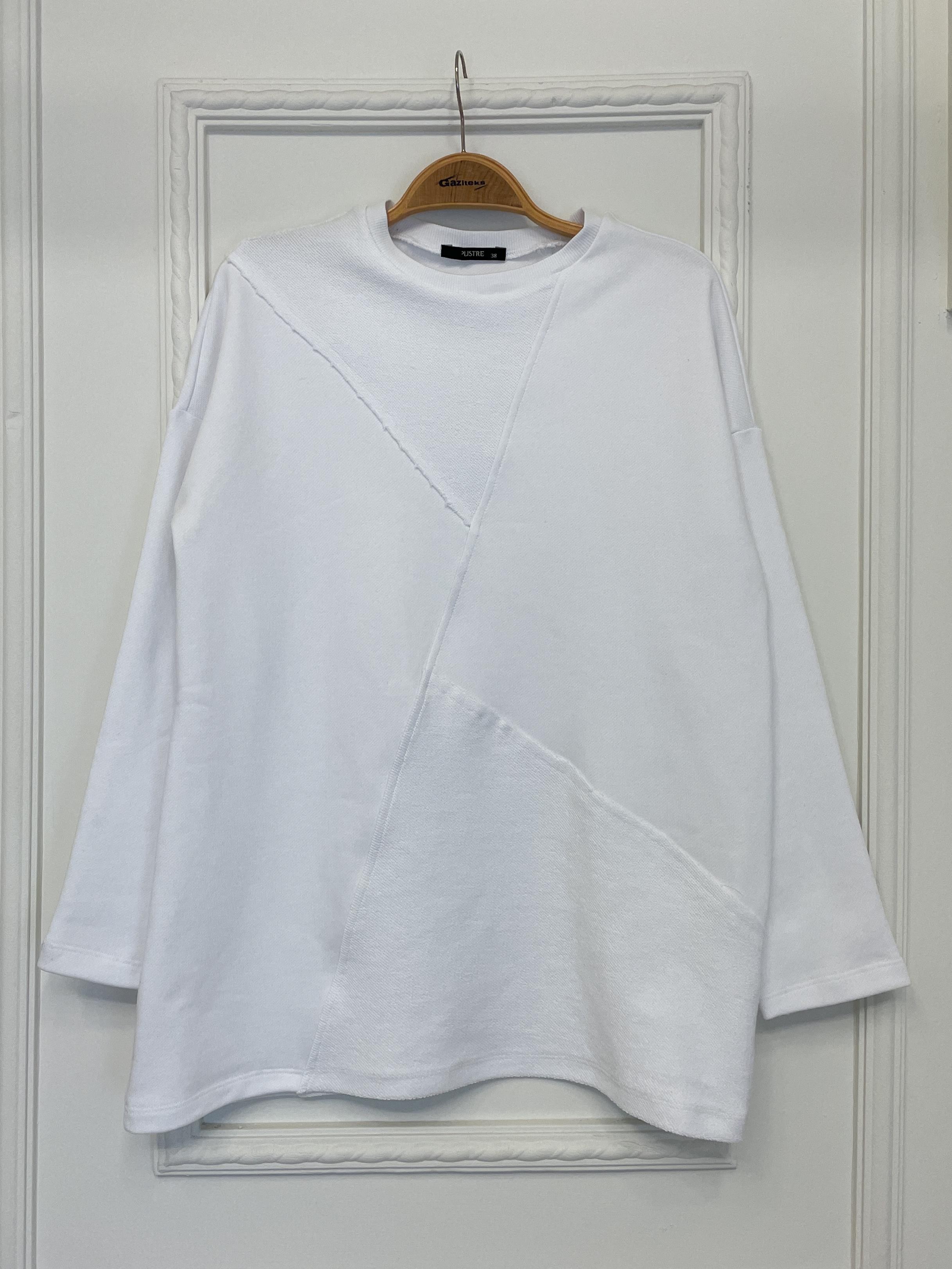 2228_Dikiş Detaylı Oversize Eşofman Tesettür Takım