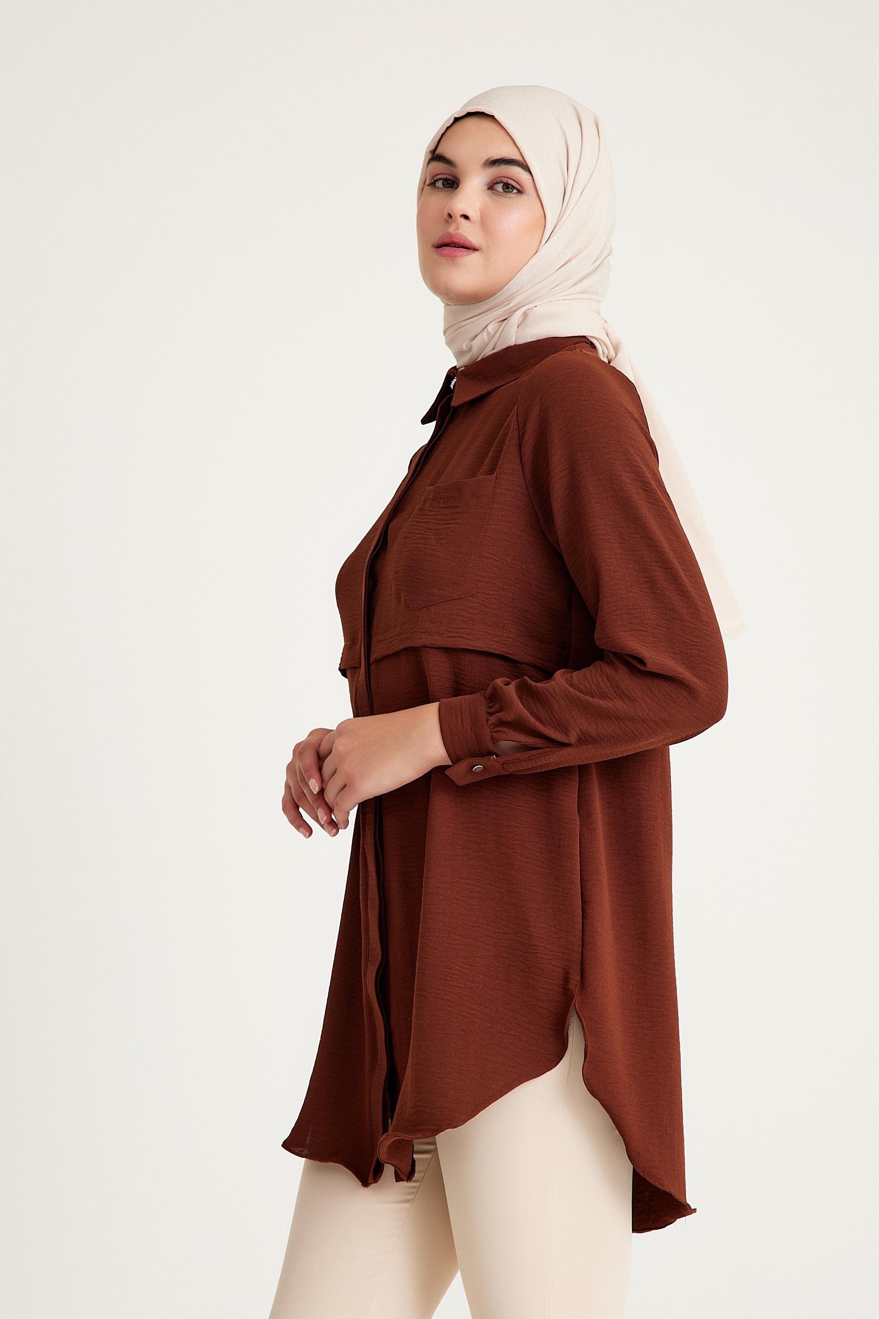 2241_Cepli Uzun Kol Tunik Gömlek