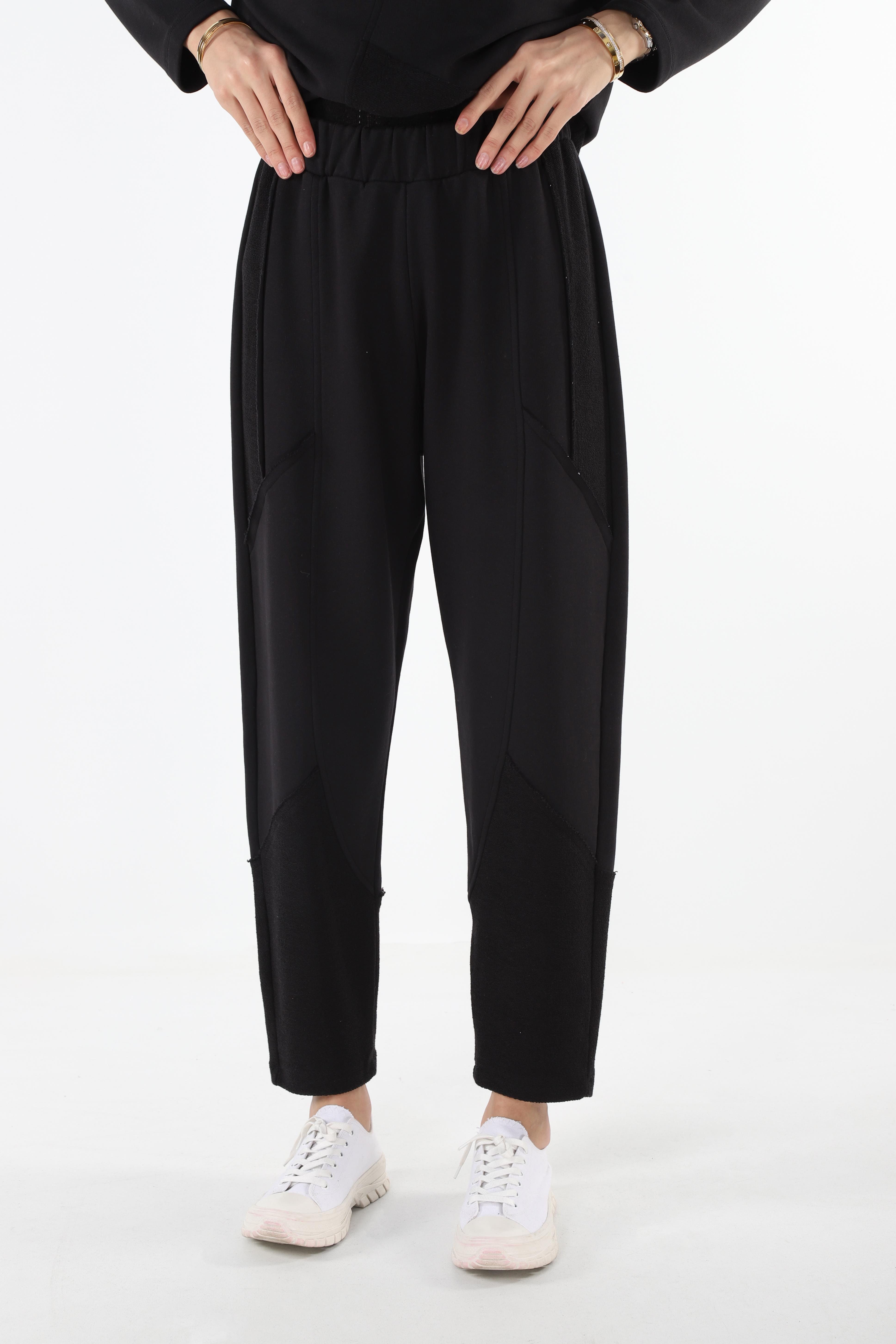 2228_Dikiş Detaylı Oversize Eşofman Tesettür Takım