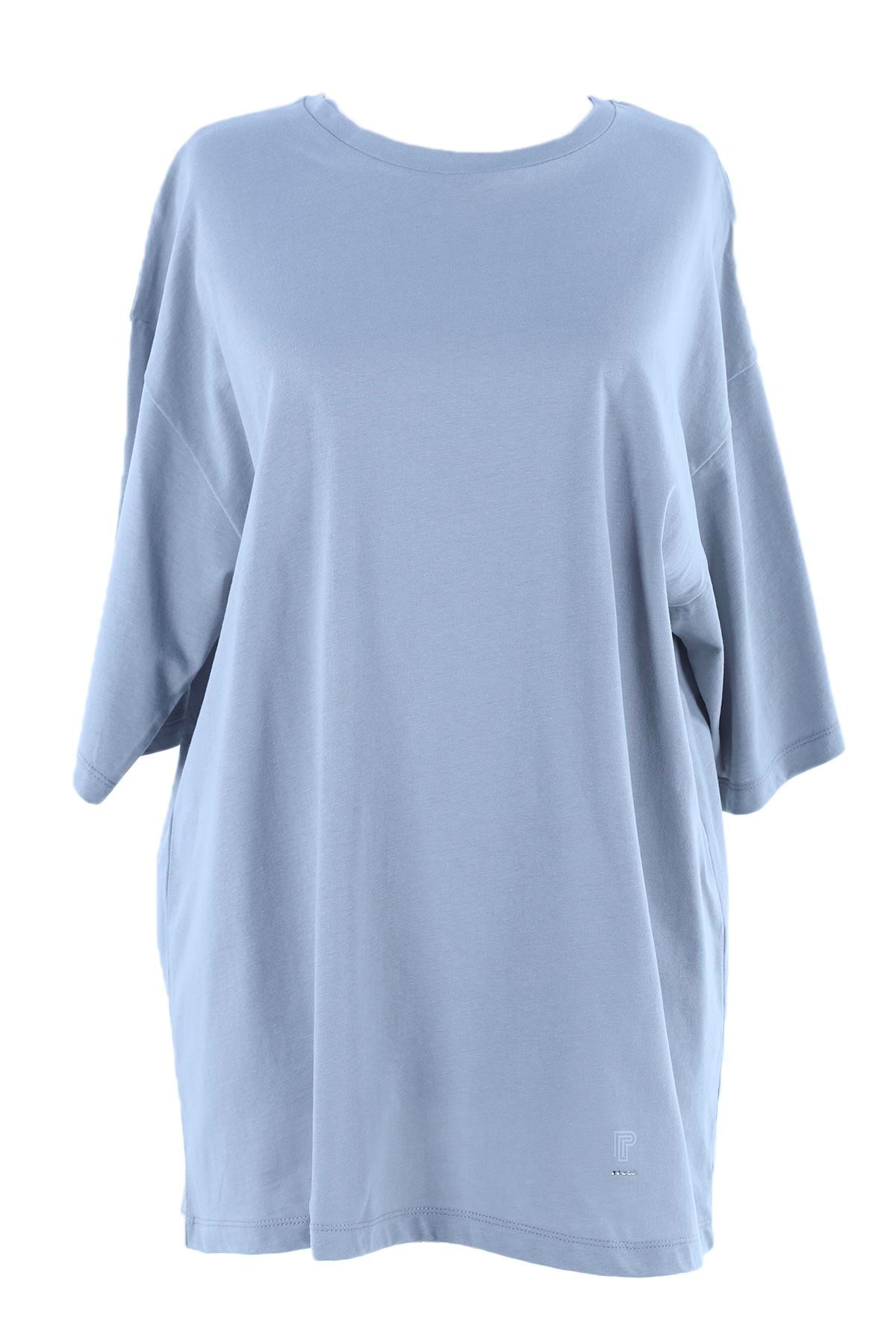2096_Kısa Kollu Oversize Basic T-shirt