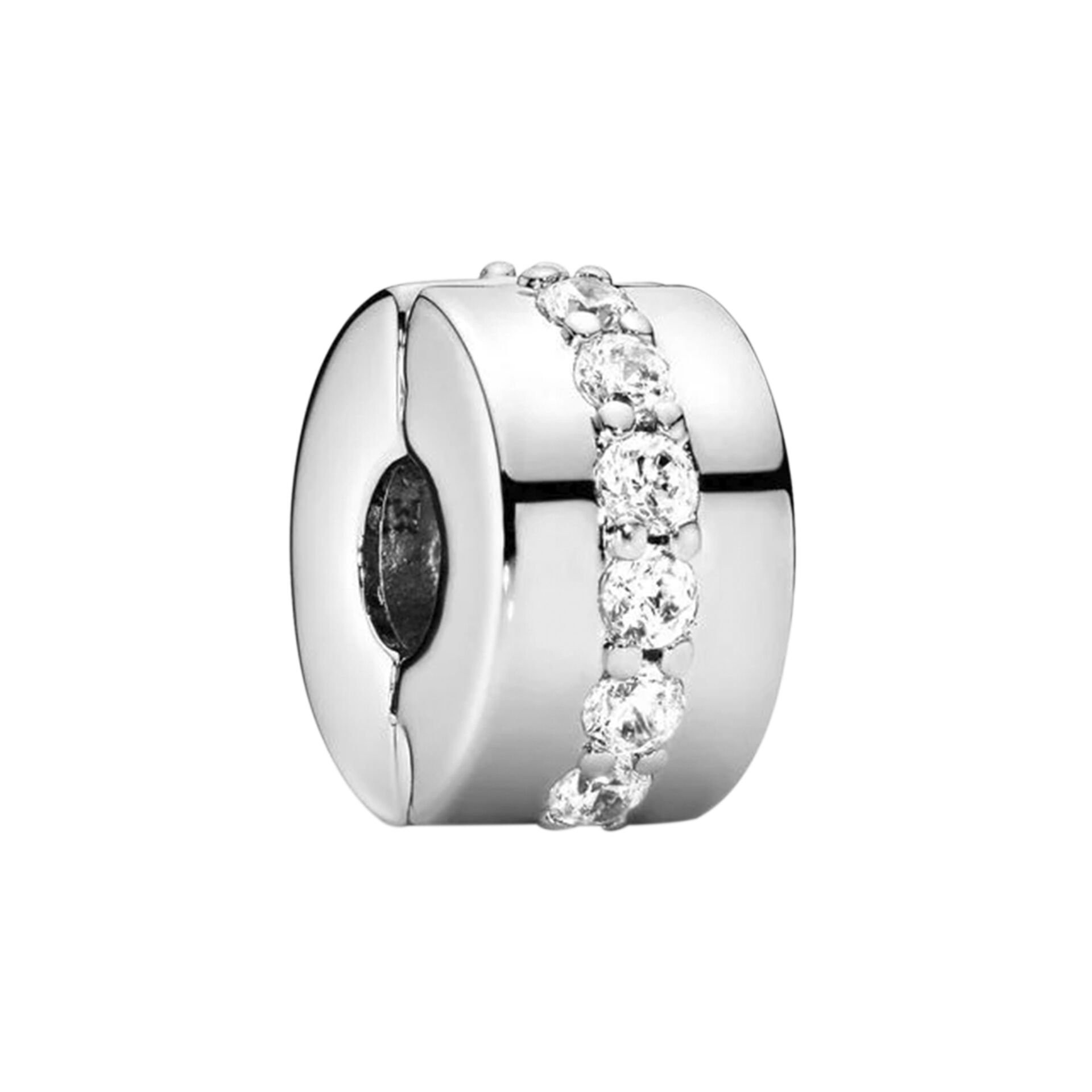 Nur Silver Taşlı Durdurucu Gümüş Charm NUR-BL00099